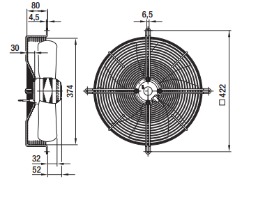 S4D350-AR06-30 ebmpapst axial fan
