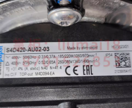 S4D420-AU02-03 Ebmpapst 400VAC 50/60HZ 0.37A 0.65A