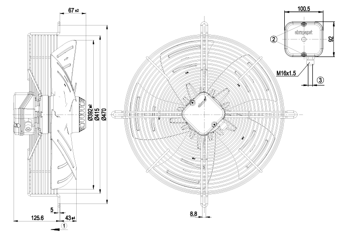 S4E400-AP02-44 EBMpapst Axial Fan