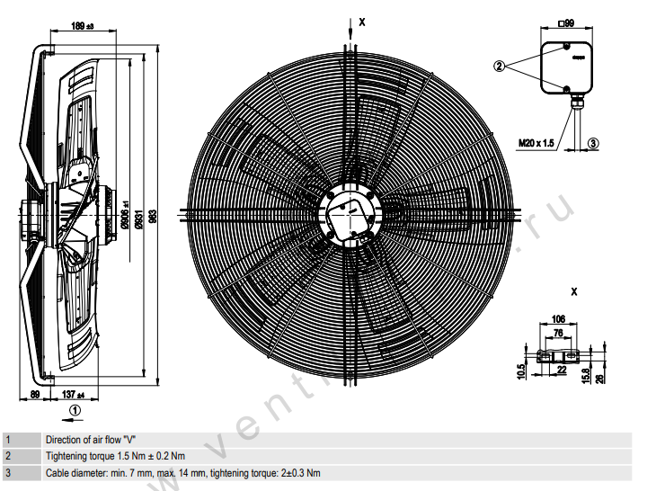 Ebmpapst S8D910-CD03-01 FAN