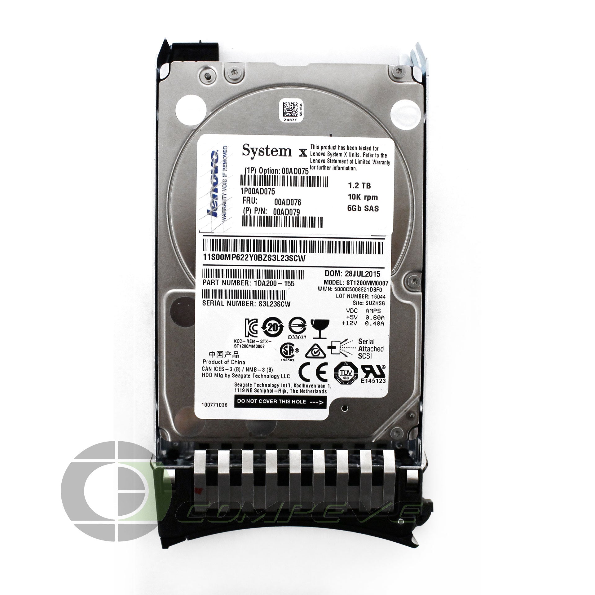 IBM 1.2TB 10K RPM SAS 6Gb/s SFF 2.5" 00AD075 00AD079 00AD076 HDD