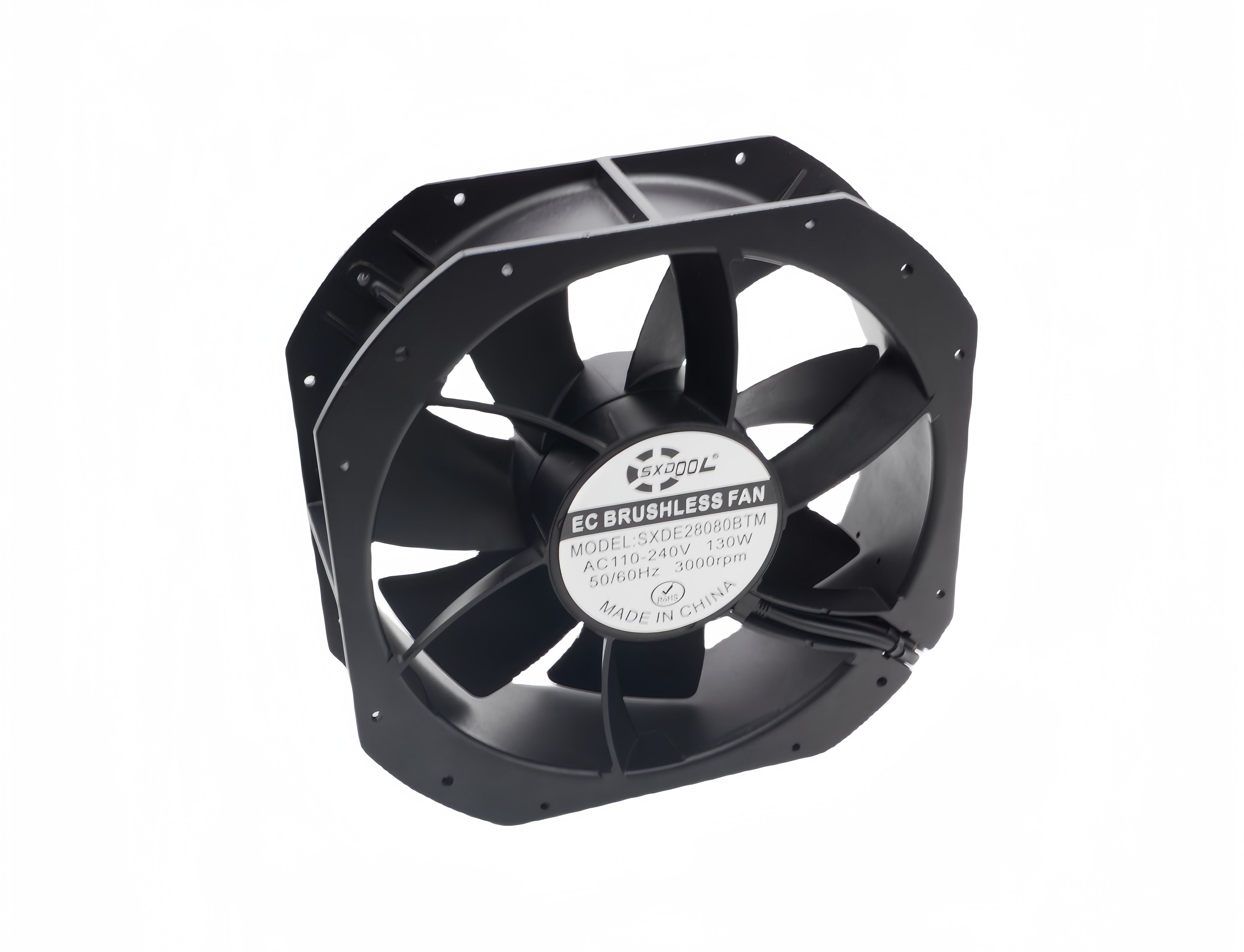 SXDOOL SXDE28080BTM EC Axial Fan 280x280x80mm AC 90-240V 130W