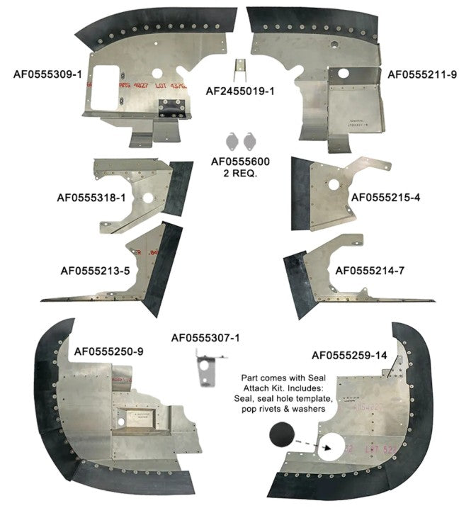 ENGINE BAFFLE KIT | C172P-BRBK