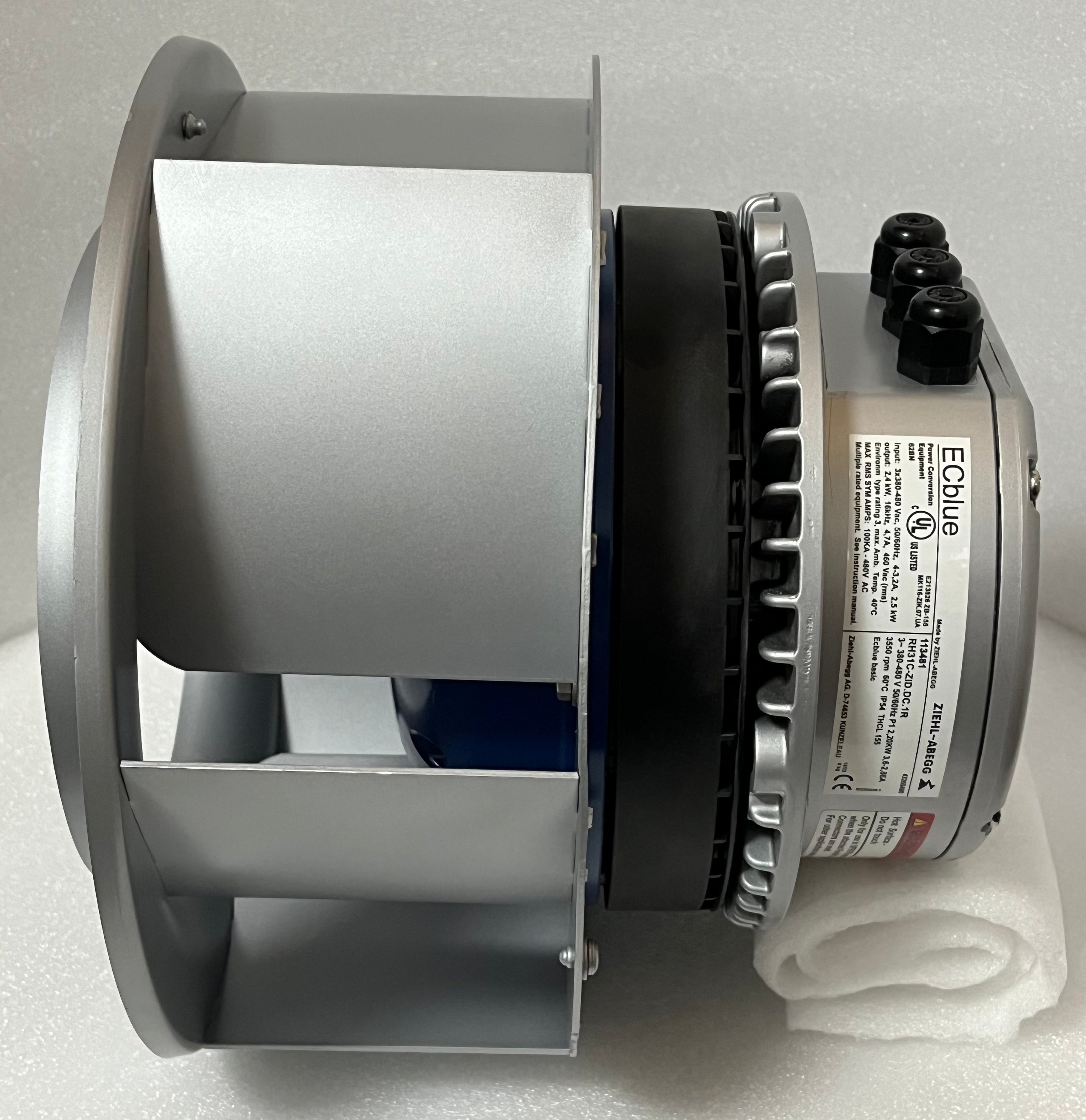 RH31C-ZID.DC.1R  ZIEHL-ABEGG centrifugal fan 380V-480V 2200W 3.6/2.85A