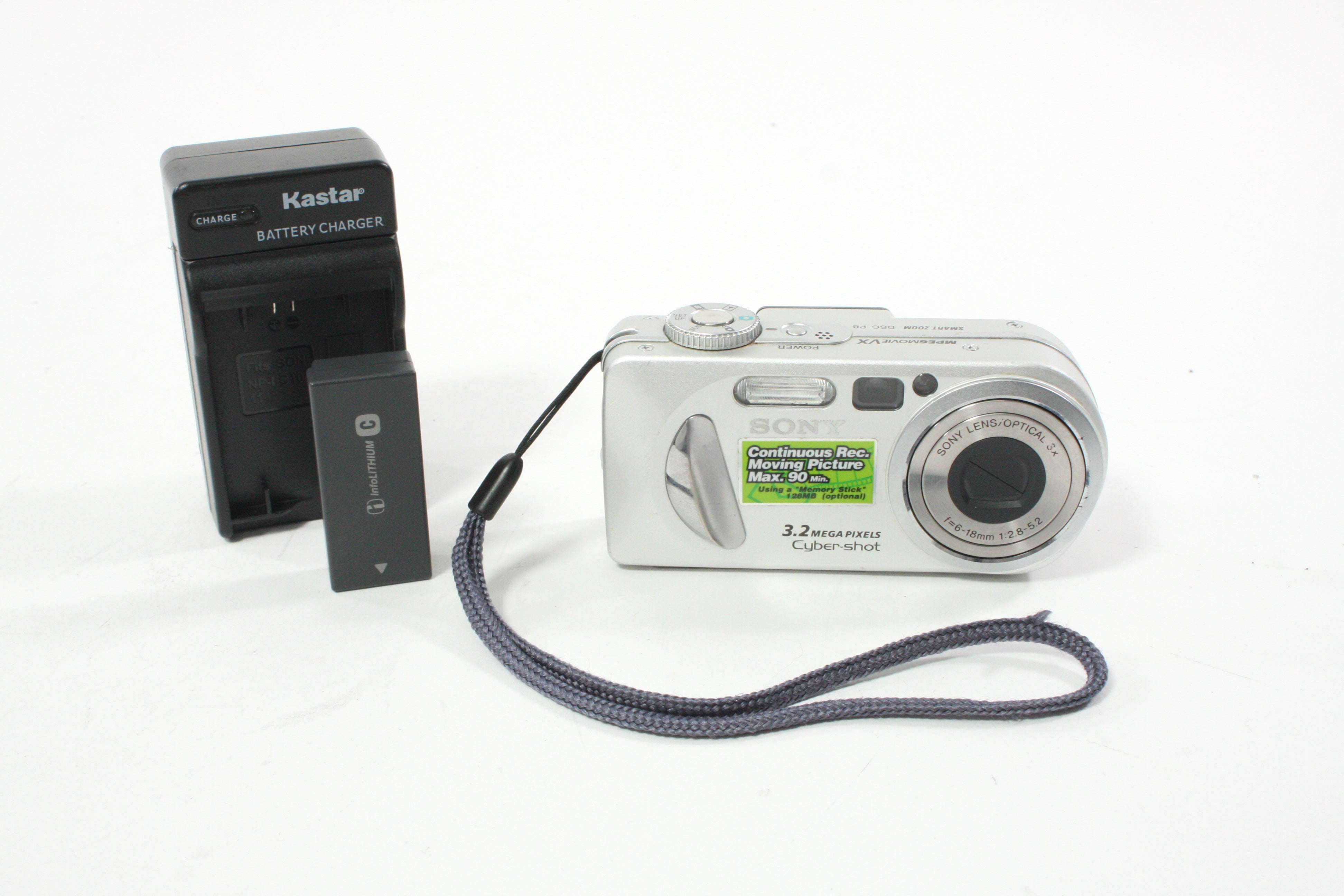 Sony CyberShot DSC-P8 Digital Point-and-Shoot Camera 3x Zoom 3.2mp