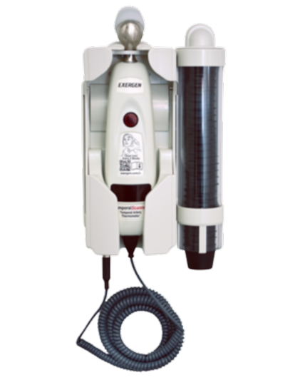 Exergen TAT-5000S w/ Keyless Locking Mount & Caps Holder & Latex-free Cable