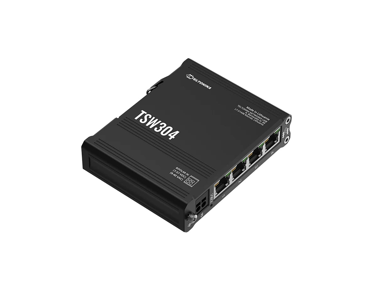 Teltonika TSW304 Industrial 4-Port Gigabit Ethernet Switch (TSW304000001)