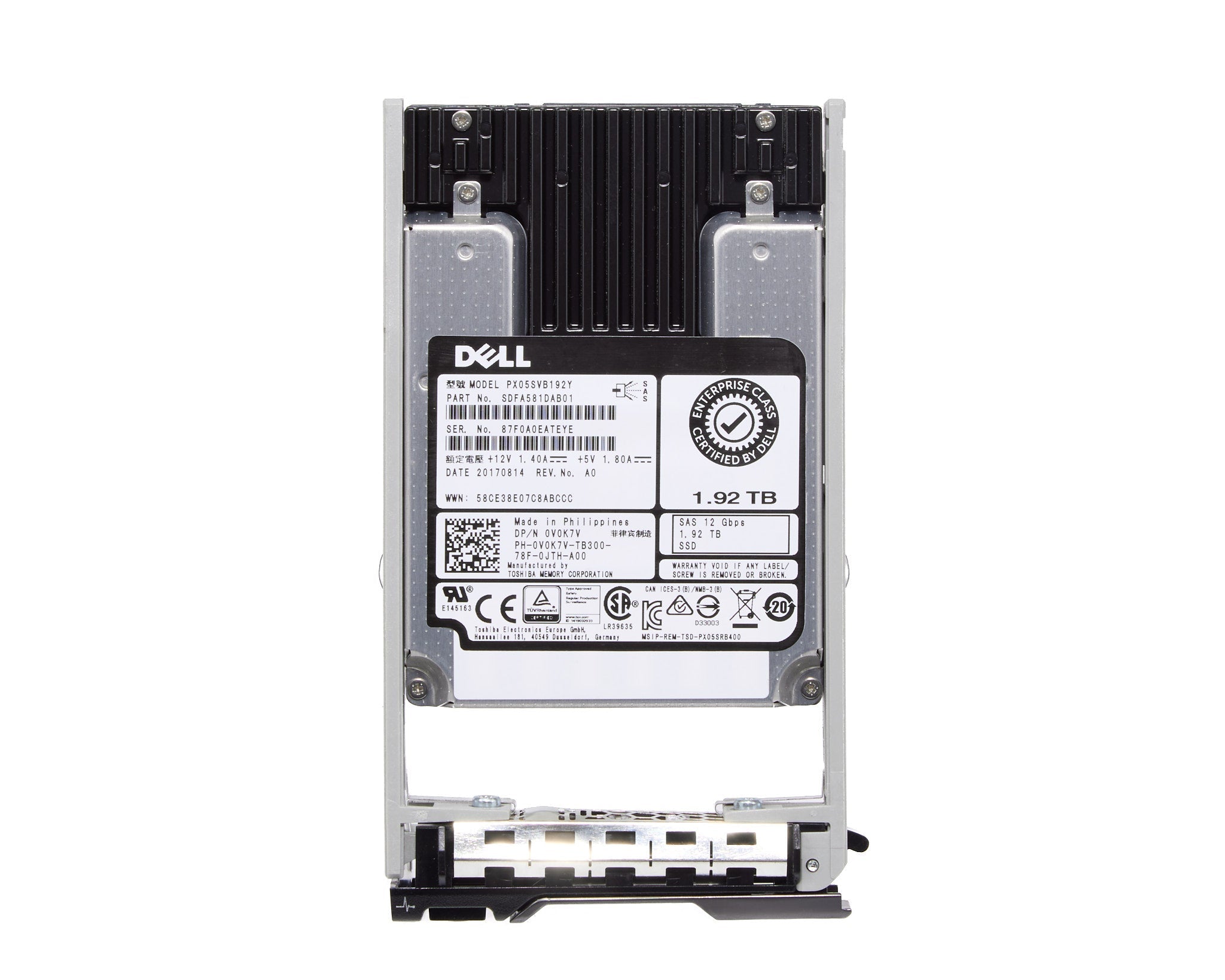 Dell SSD SAS 2.5" 1.92TB MLC Mixed Use 12GBPS