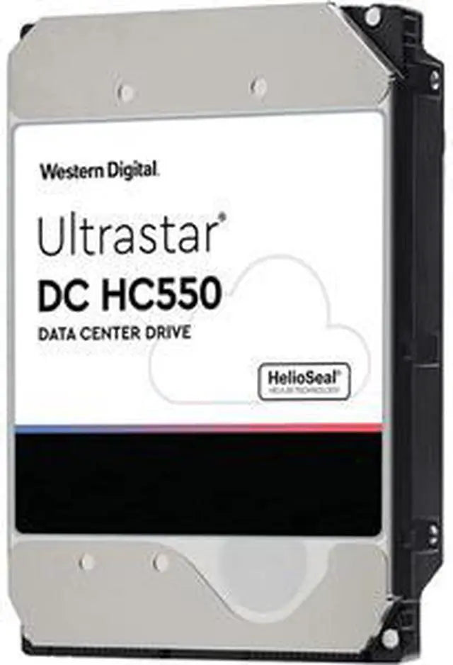 WD Ultrastar DC HC550 18TB Hard Drive 3.5" Internal 512MB 7200 RPM SAS 12Gb/s 512E SE P3 0F38353 (WUH721818AL5204