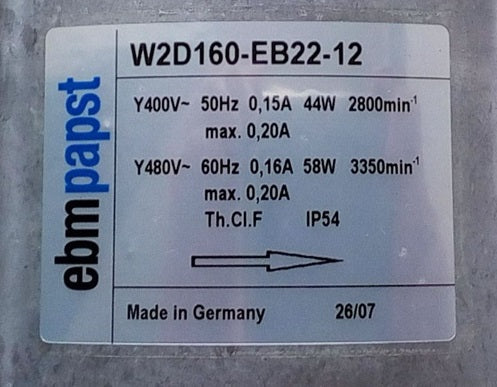 W2D160-EB22-12 EBMpapst Axial Fan