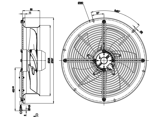 W2E300-CP02-30 Ebm-Papst Fan