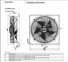 W3G630-NR63-01 1.15KW 3-380/480V 1.80A 1260rpm ebm-papst fan