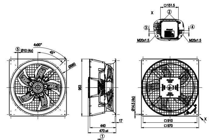 W3G800-HV05-71 ebm papst  fan