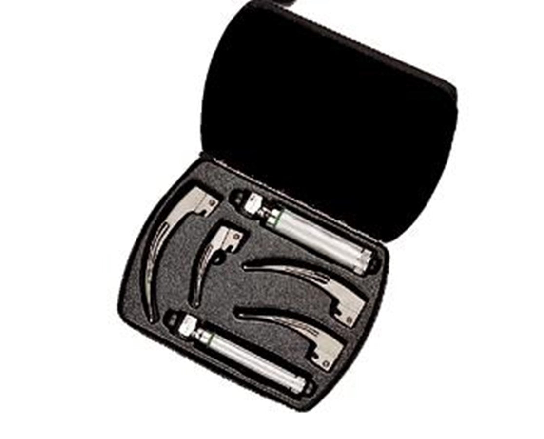 Fiber Optic English Macintosh Laryngoscope Set w/ Case