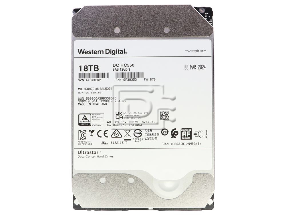 Western Digital WUH721818AL5204 0F38353 SAS Hard Drive Image 1 image