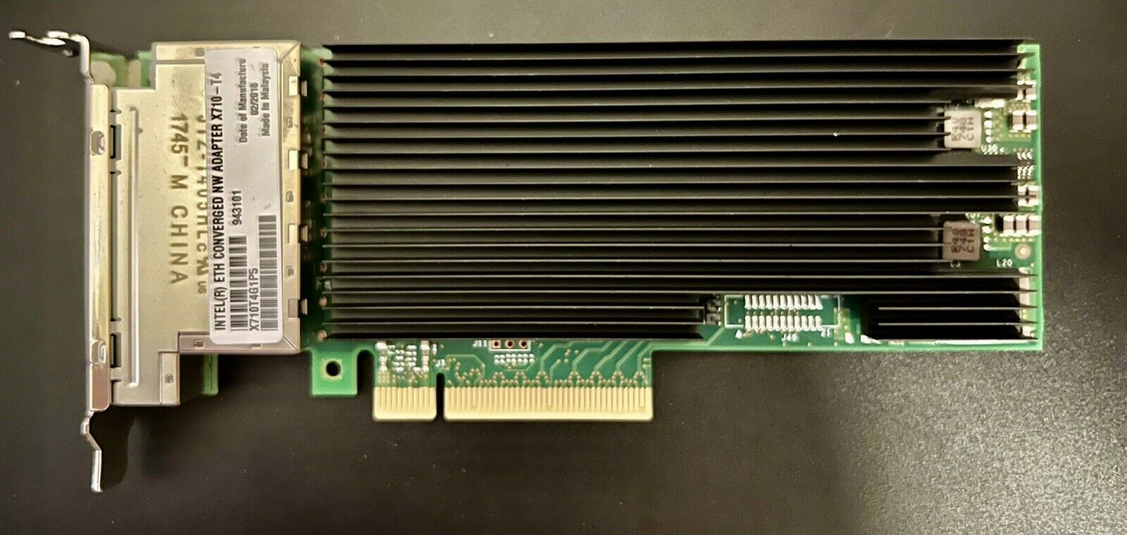 **New** Intel X710-T4 (X710T4BLK) upto 40GbE Ethernet Converged Network Adapter  (J18260-002 / J31241-004) with both brackets