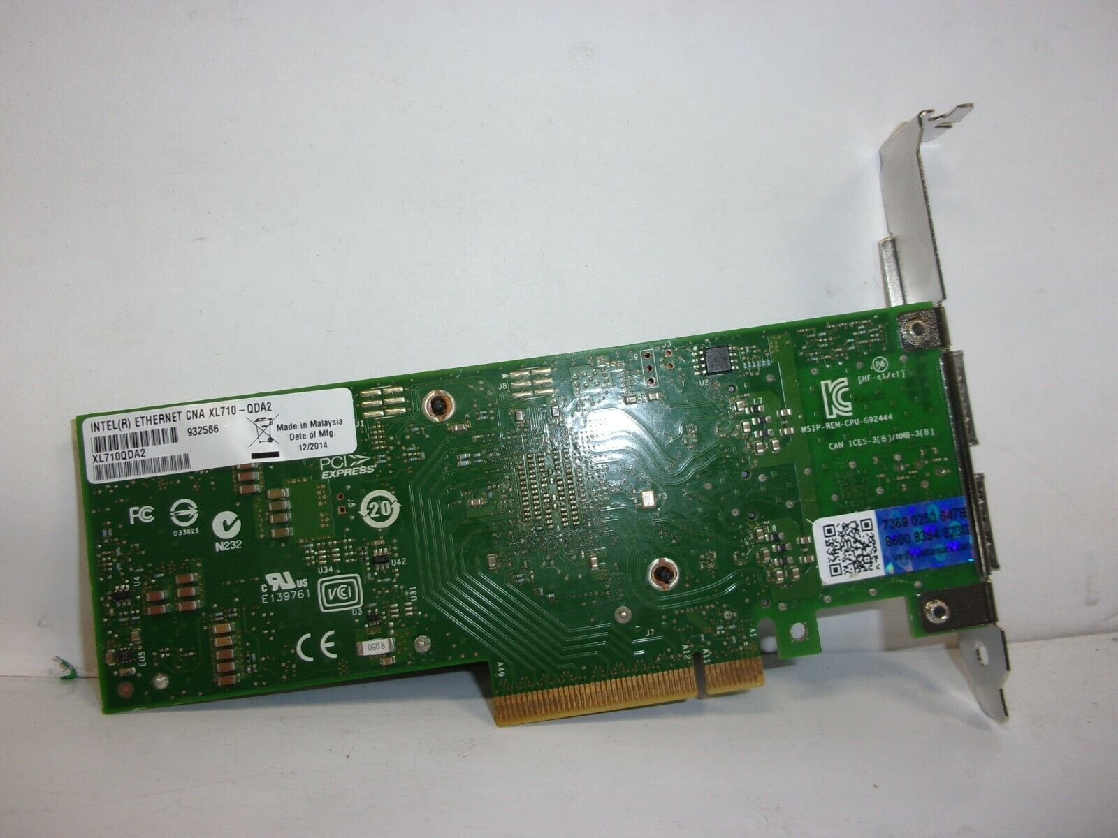 Intel XL710-QDA2 (H48722-003, H57401-001, H81947-009 / J11363-004) Brady Mark Ethernet Converged Network Adapter
