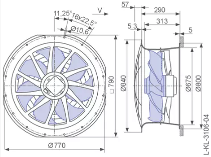 ZN063-VDL.6N.V7P7 ZIEHL-ABEGG Axial Fan
