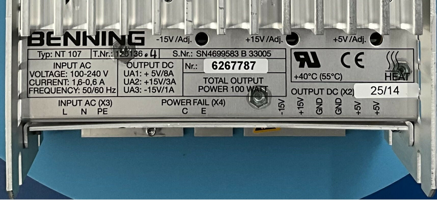 AC/DC POWER SUPPLY (04699583/4699583/6267787 SIEMENS/BENNING