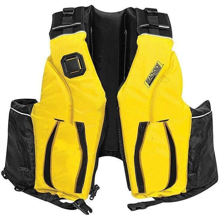 Seachoice 9007L/XL-85974 Adult Dual Size Canoe/Kayak PFD, Yellow/Black, L/XL