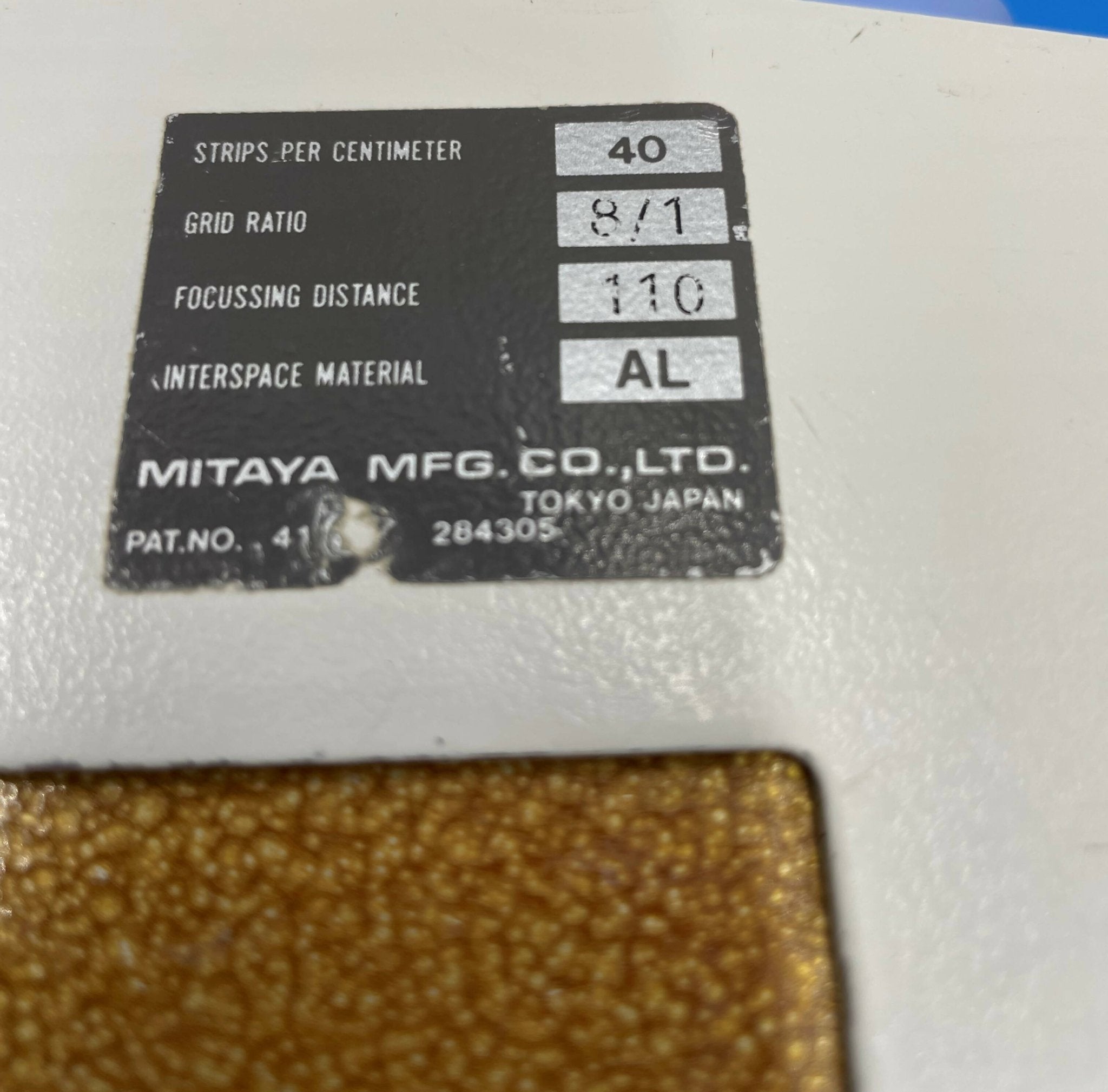 ANTI-SCAT X-RAY GRID 8/40/110 (07555191/7555191 SIEMENS