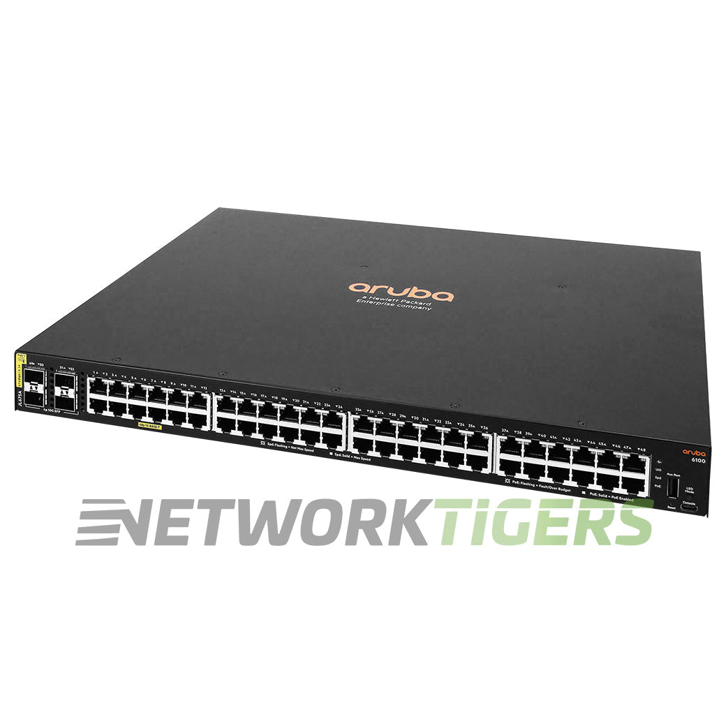 HPE Aruba JL675A CX 6100 Series 48x 1GB PoE RJ45 4x 10GB SFP+ Switch
