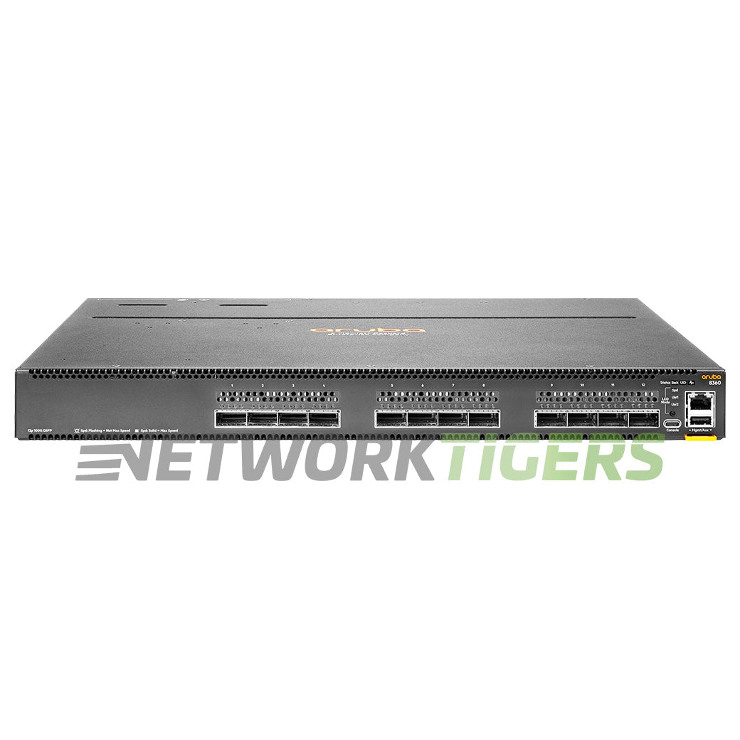 HPE Aruba JL708A CX 8360 Series 8360-12C Front-to-Back Airflow Switch Bundle