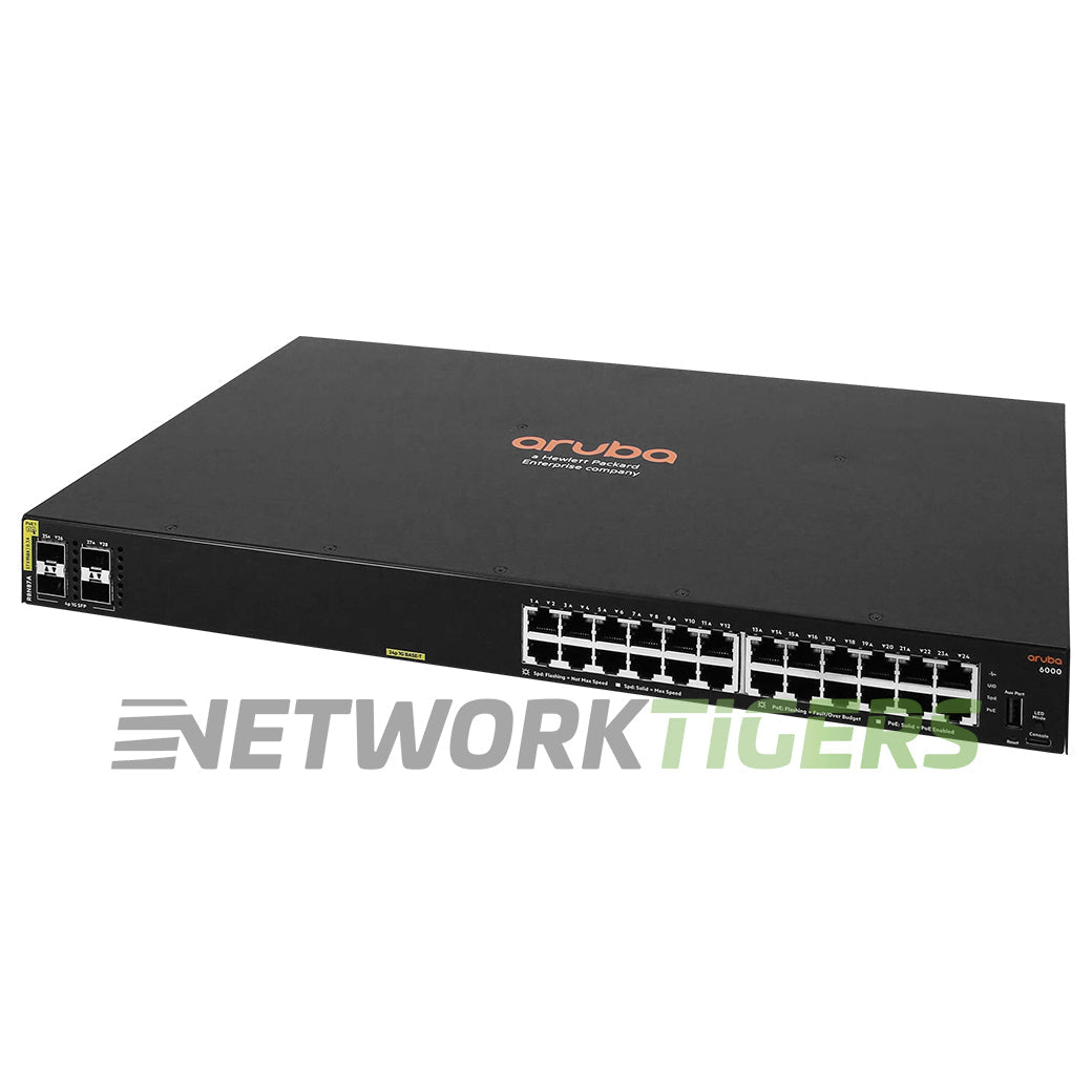 NEW HPE Aruba R8N87A CX 6000 Series 24x 1GB PoE RJ45 4x 1GB SFP Switch