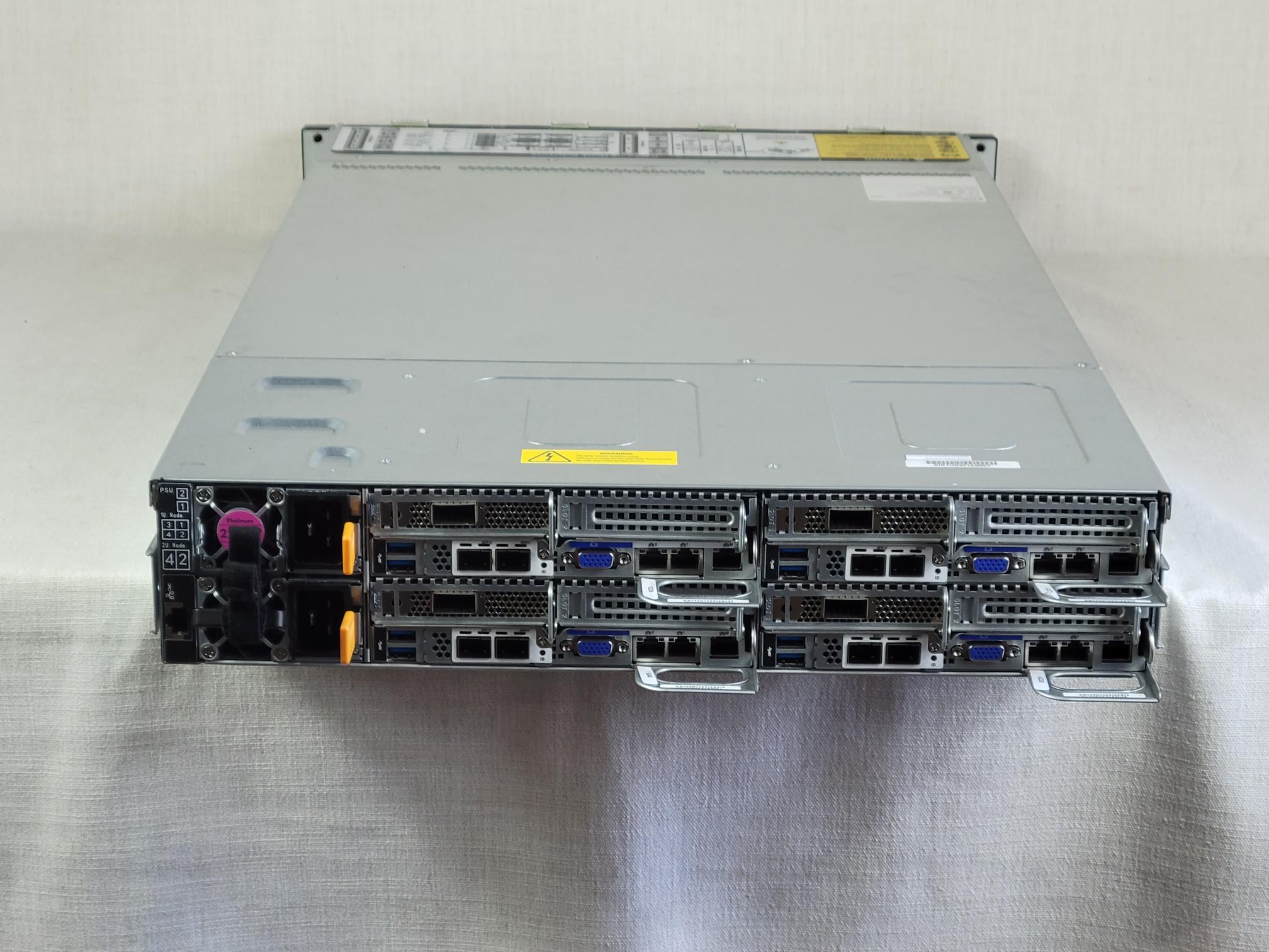 OEM Gigabyte H261-N80 2U 24x 2.5” 4 Node Server 8x Xeon Gold 6148 2.4GHz 512GB