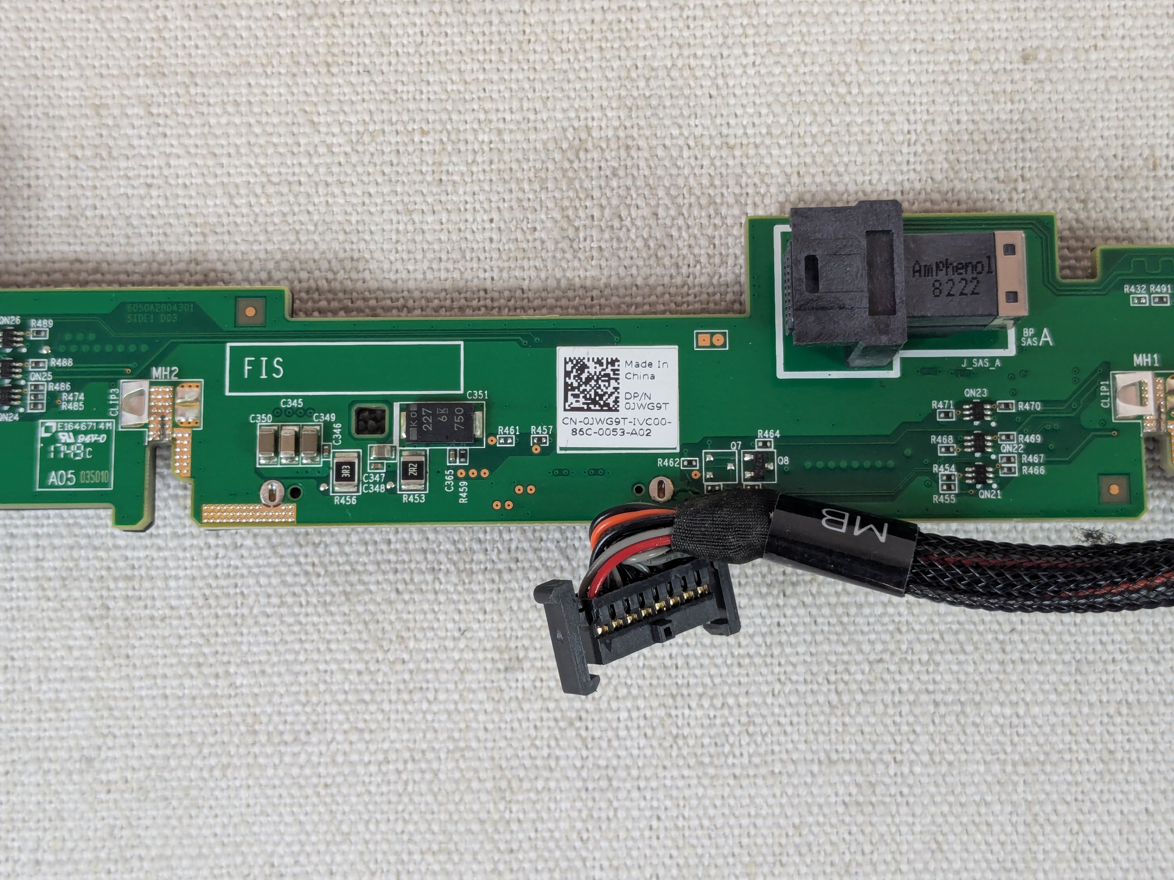 Dell JWG9T 4x 3.5" LFF Backplane Assembly for PowerEdge R440 R640