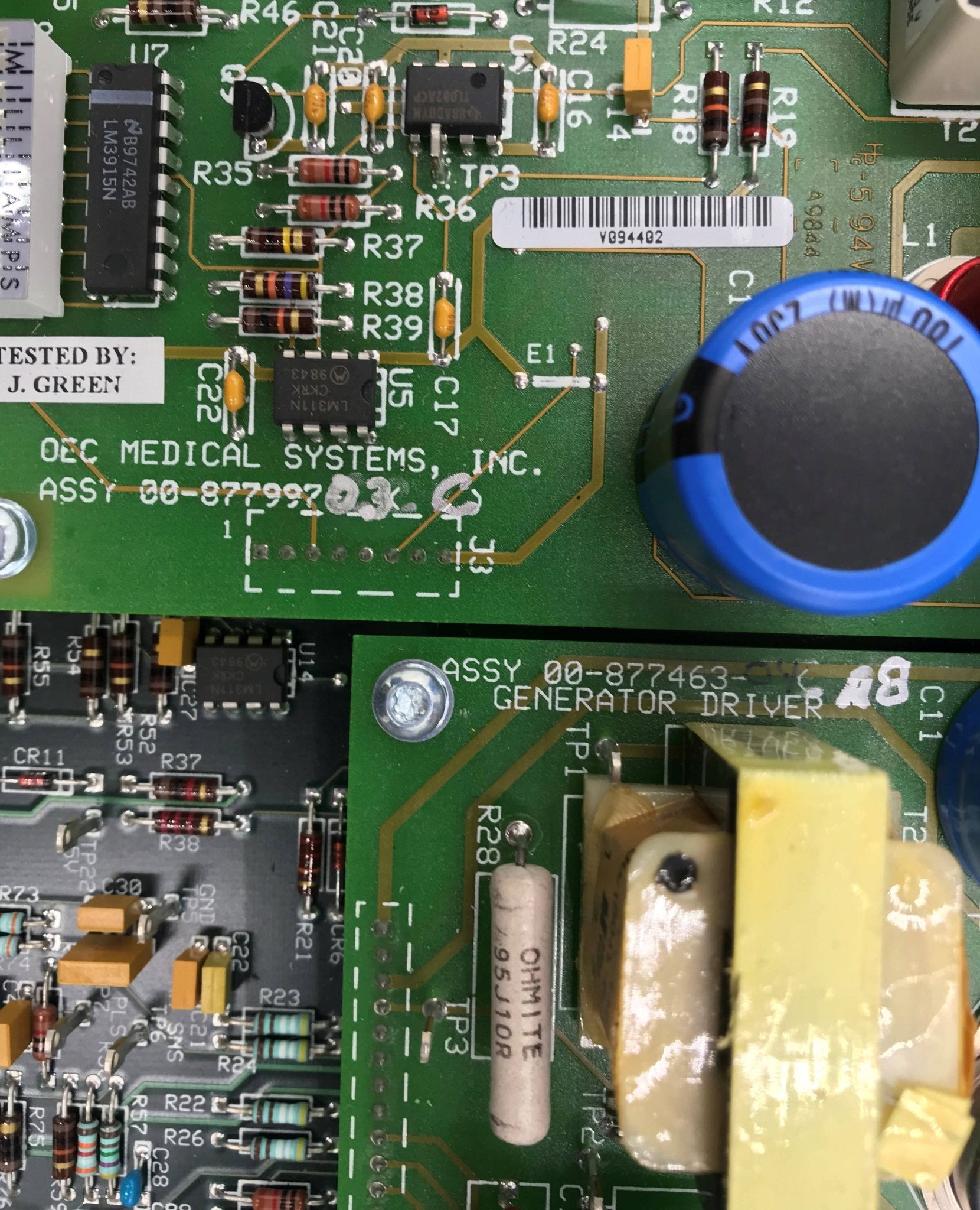 Battery Charger/Generator ASM (00-873747-01/00-877460-08/00-877463-04/00-877997-03 OEC 9600