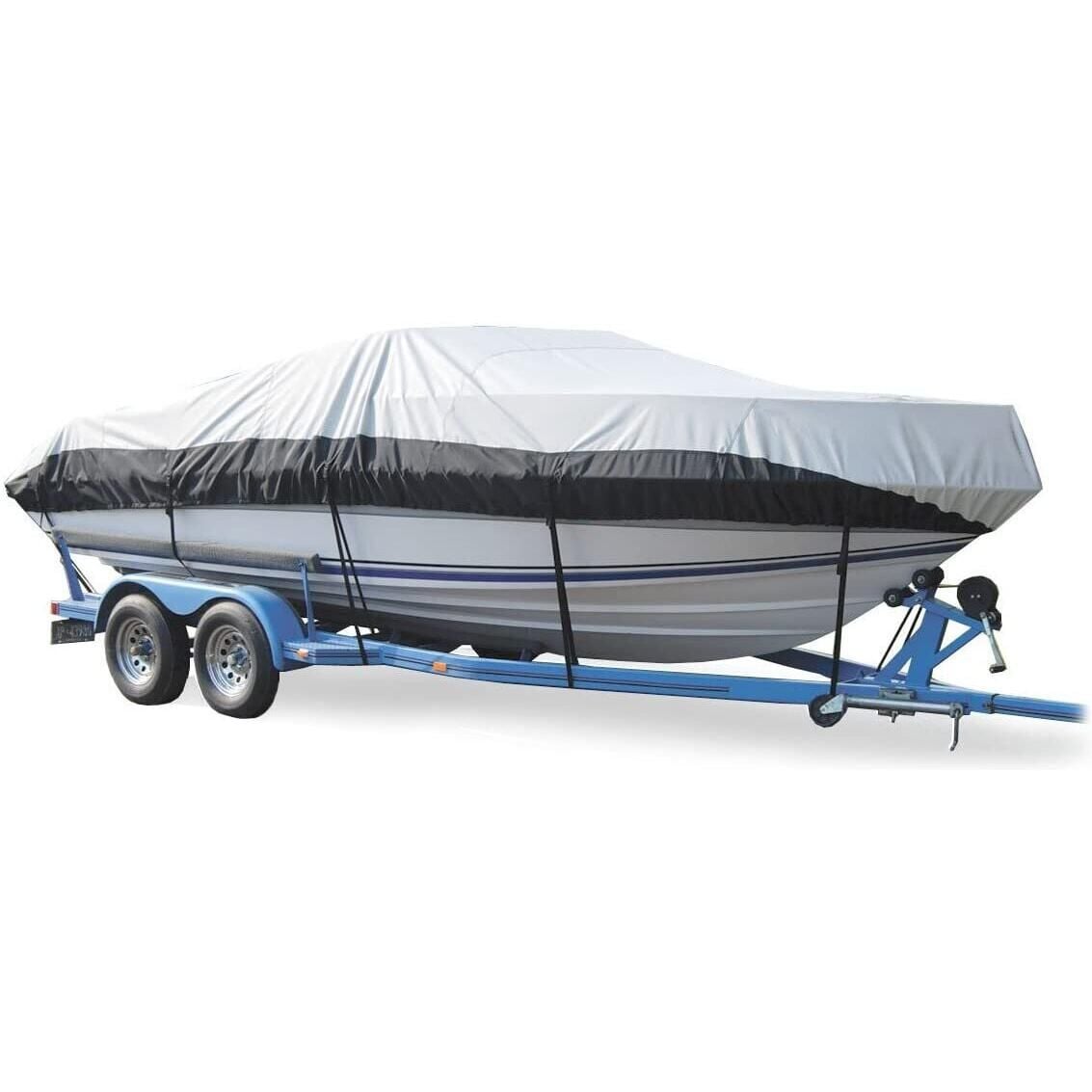 Taylor Made 70906 BoatGuard Eclipse Two-Tone Boat Cover, Heavy Duty Polyester, Includes Storage Bag, Tie-Downs, Support Pole