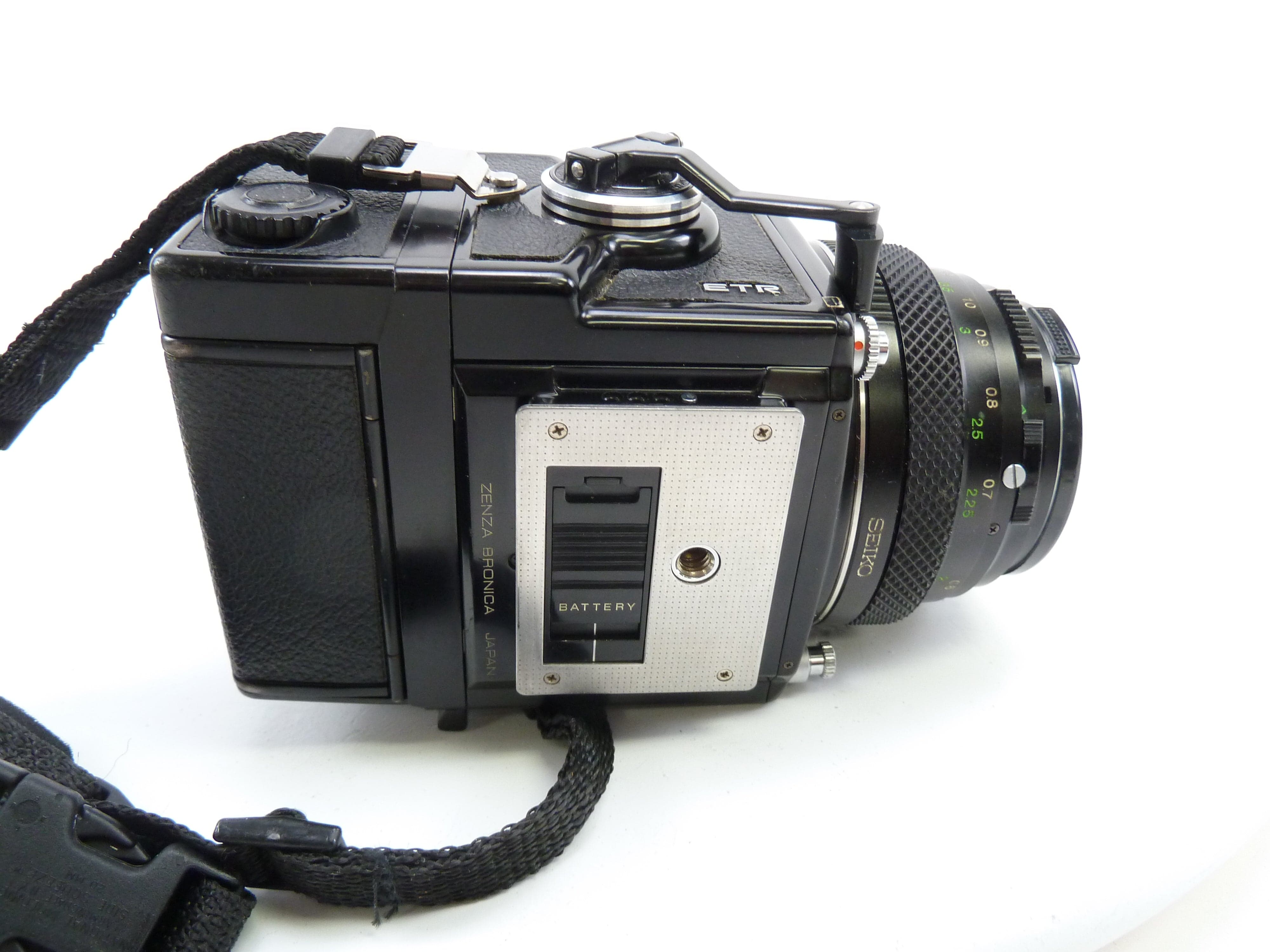 Bronica ETR Outfit with 75MM F2.8 Lens, 120 Back, and Waist Level Finder