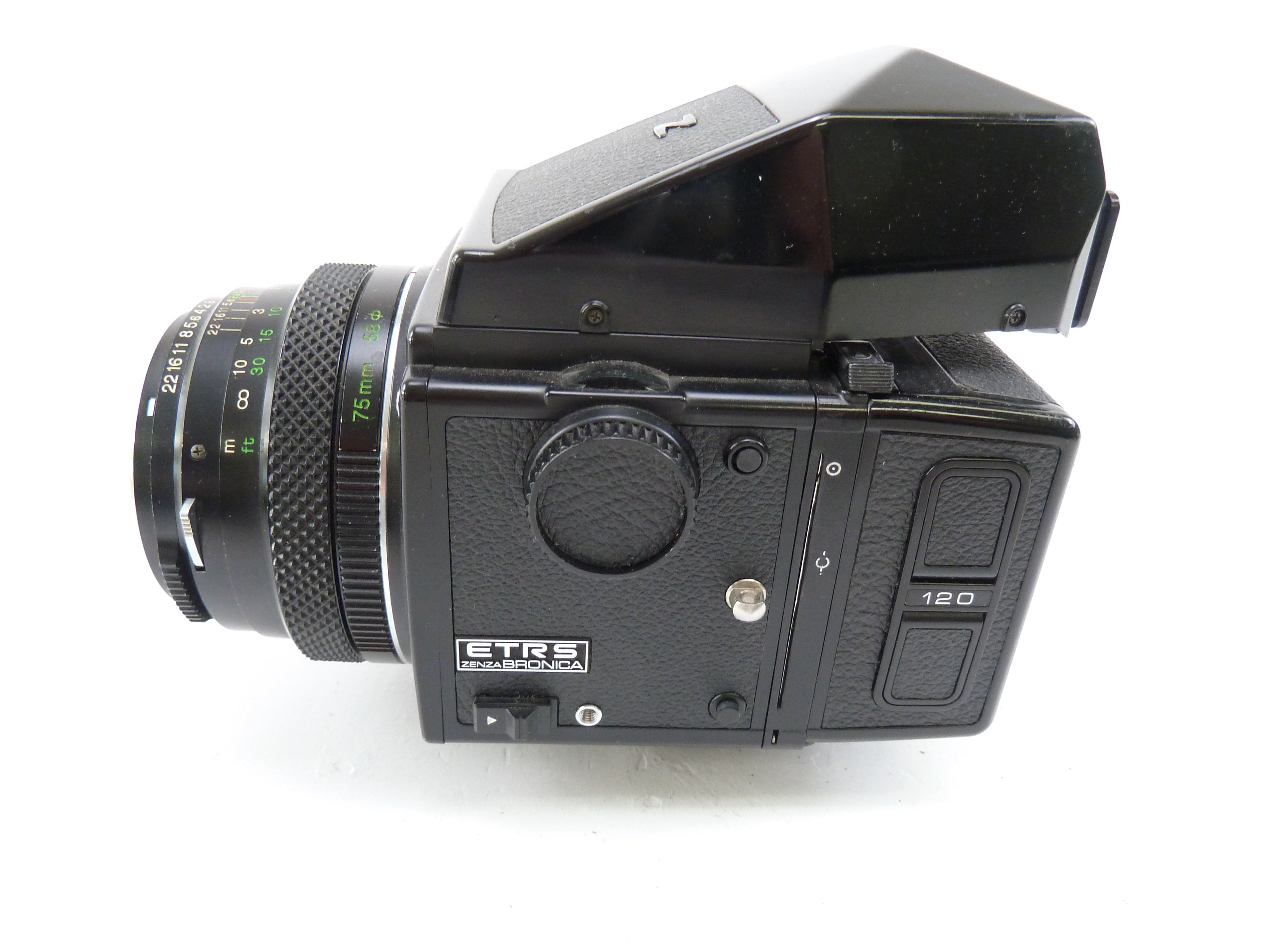 Bronica ETRS Complete Kit with 120 Film Back and 75MM F2.8 Lens  (no dark slide)