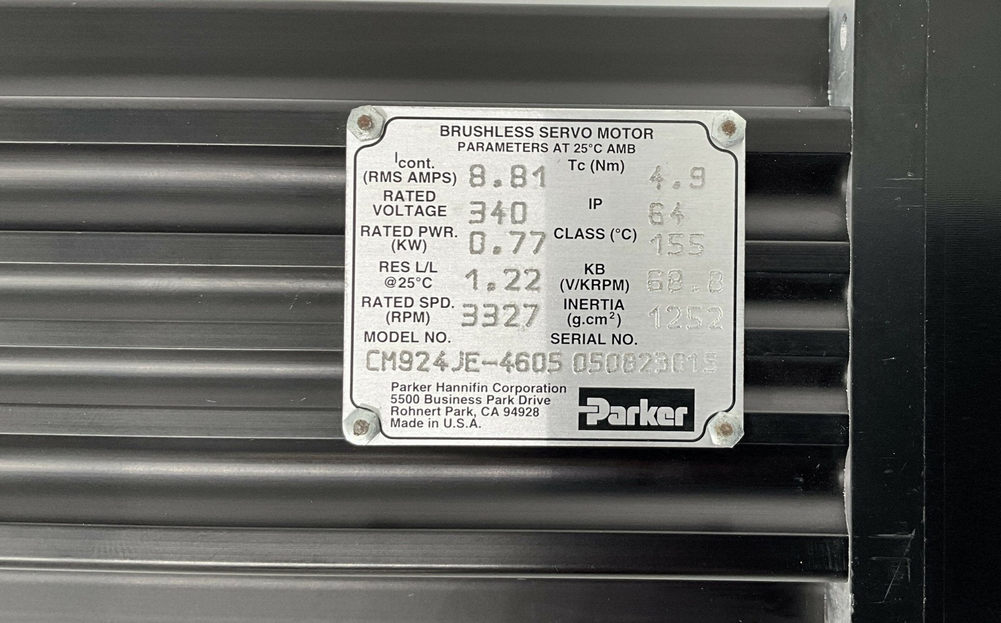 BRUSHLESS SERVO MOTOR (CM924JE-4605 SIEMENS/PARKER