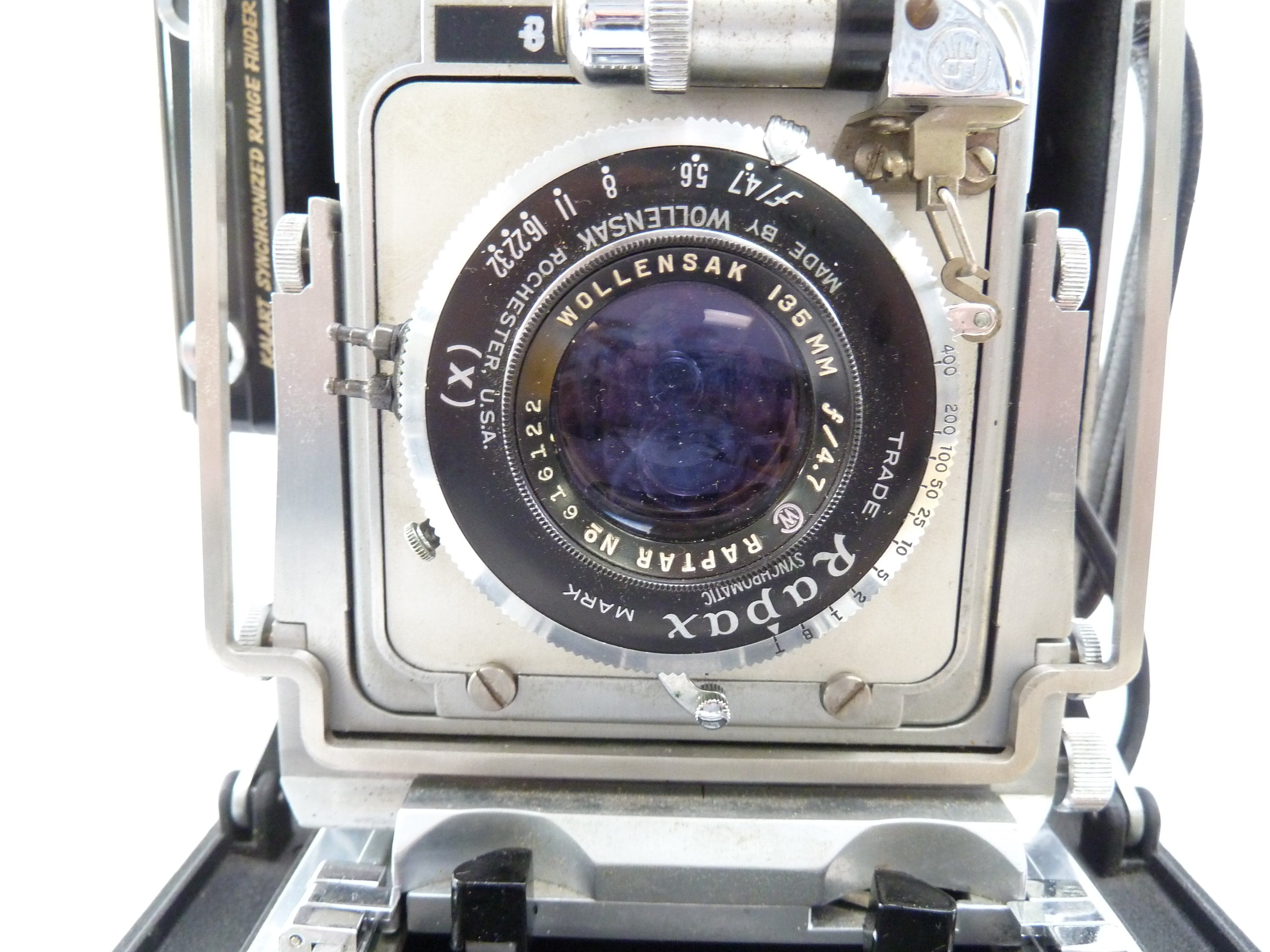 Busch Pressman Model D 4X5 Camera with Wollensak 135MM f4.7 Raptor Lens