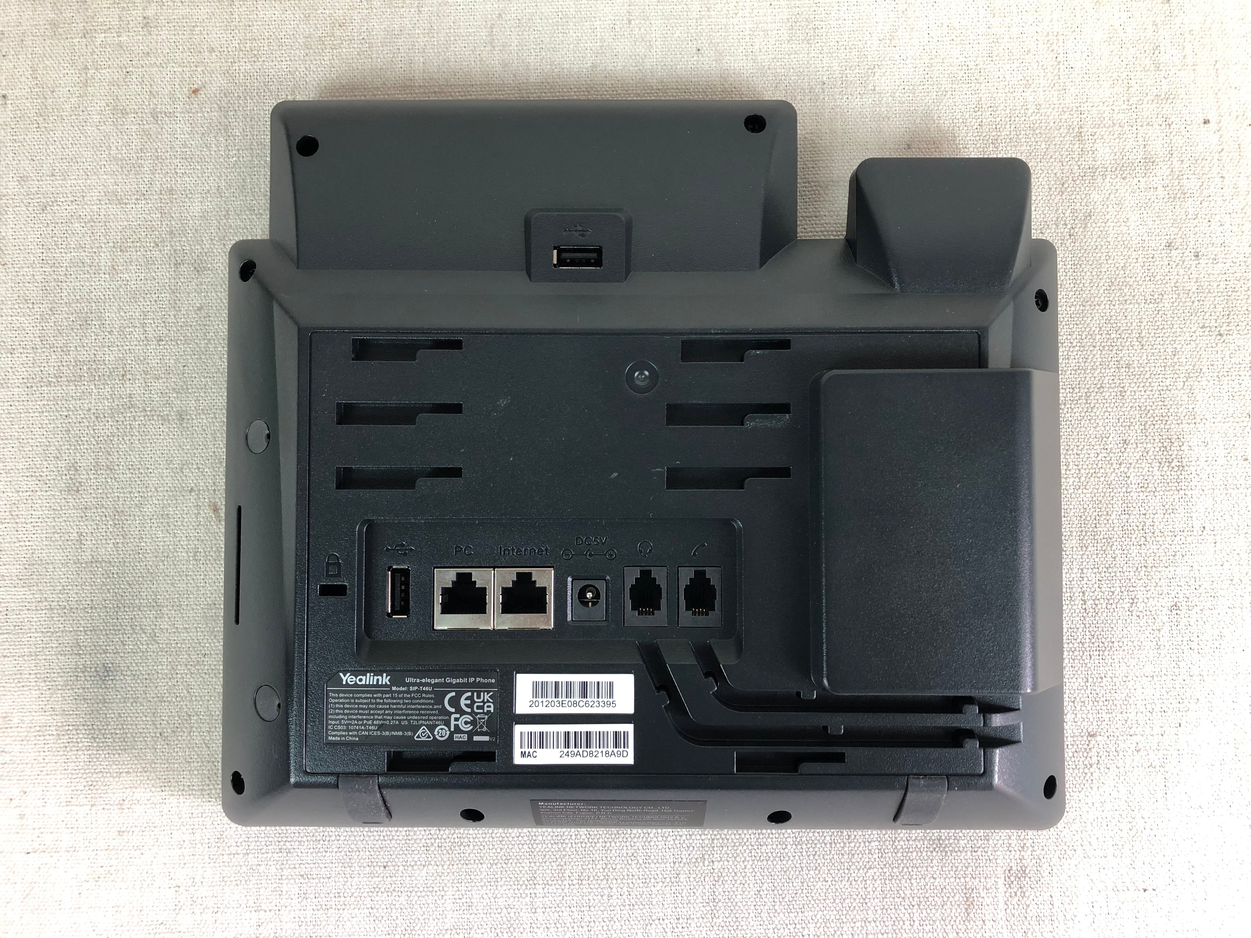 Yealink SIP-T46U Ultra-Elegant IP phone w/ 5V AC adapter