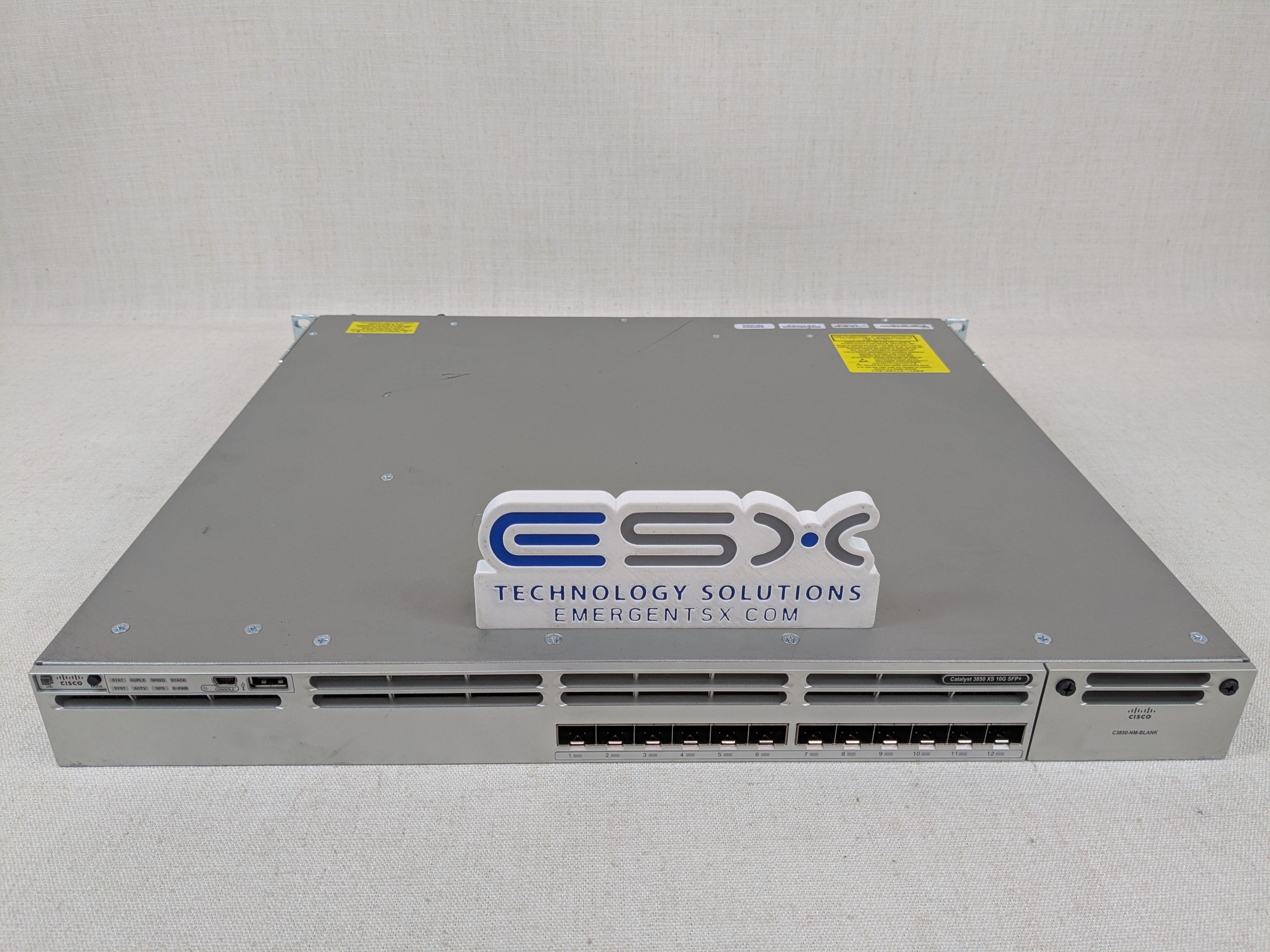 Cisco Catalyst WS-C3850-12XS-S 12-Port 10Gbe SFP+ L3 Switch 1x 350W PSU