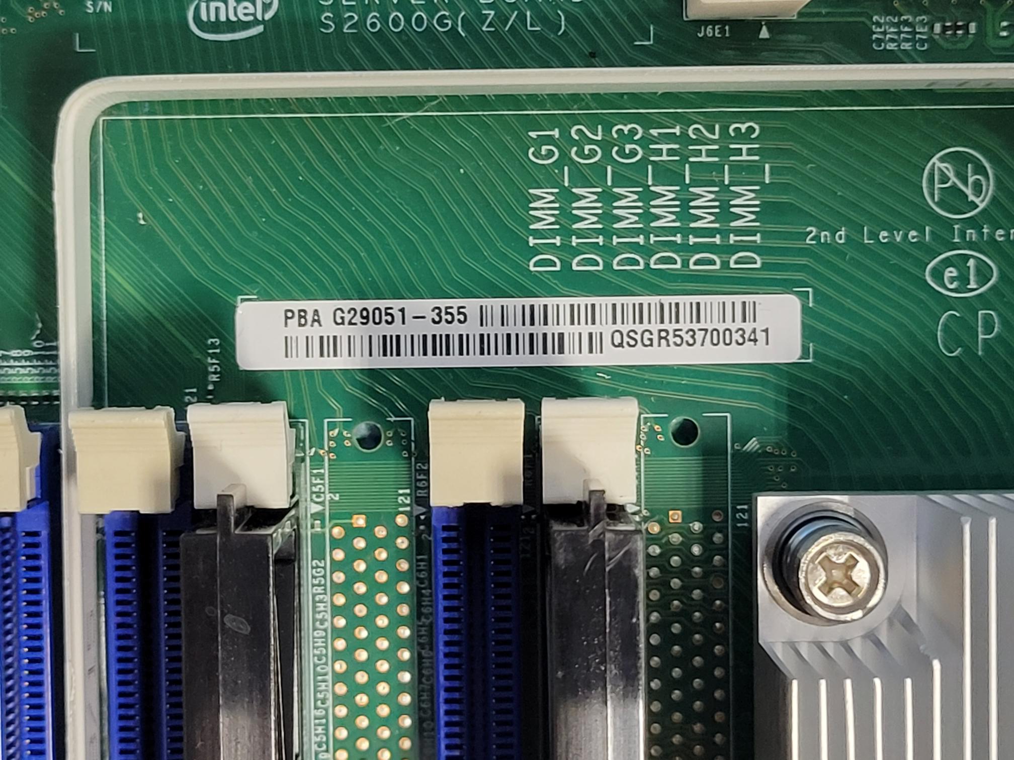 EMC Avamar Gen4S M1200 LGA2011 System Board Assembly with 2x Heatsink G29051-355