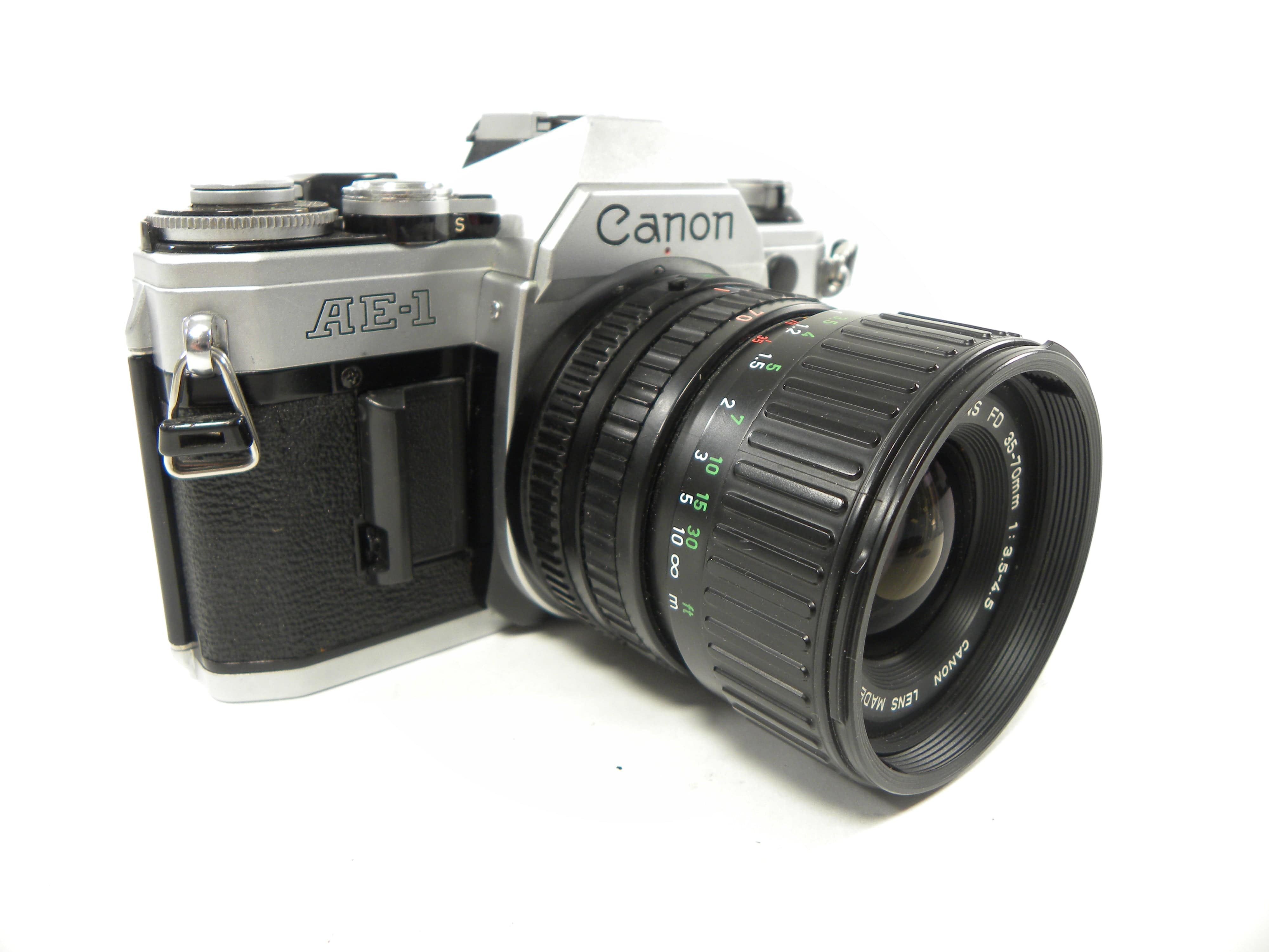 Canon AE-1 35mm SLR Camera w/FD 35-70mm f3.5-4.5