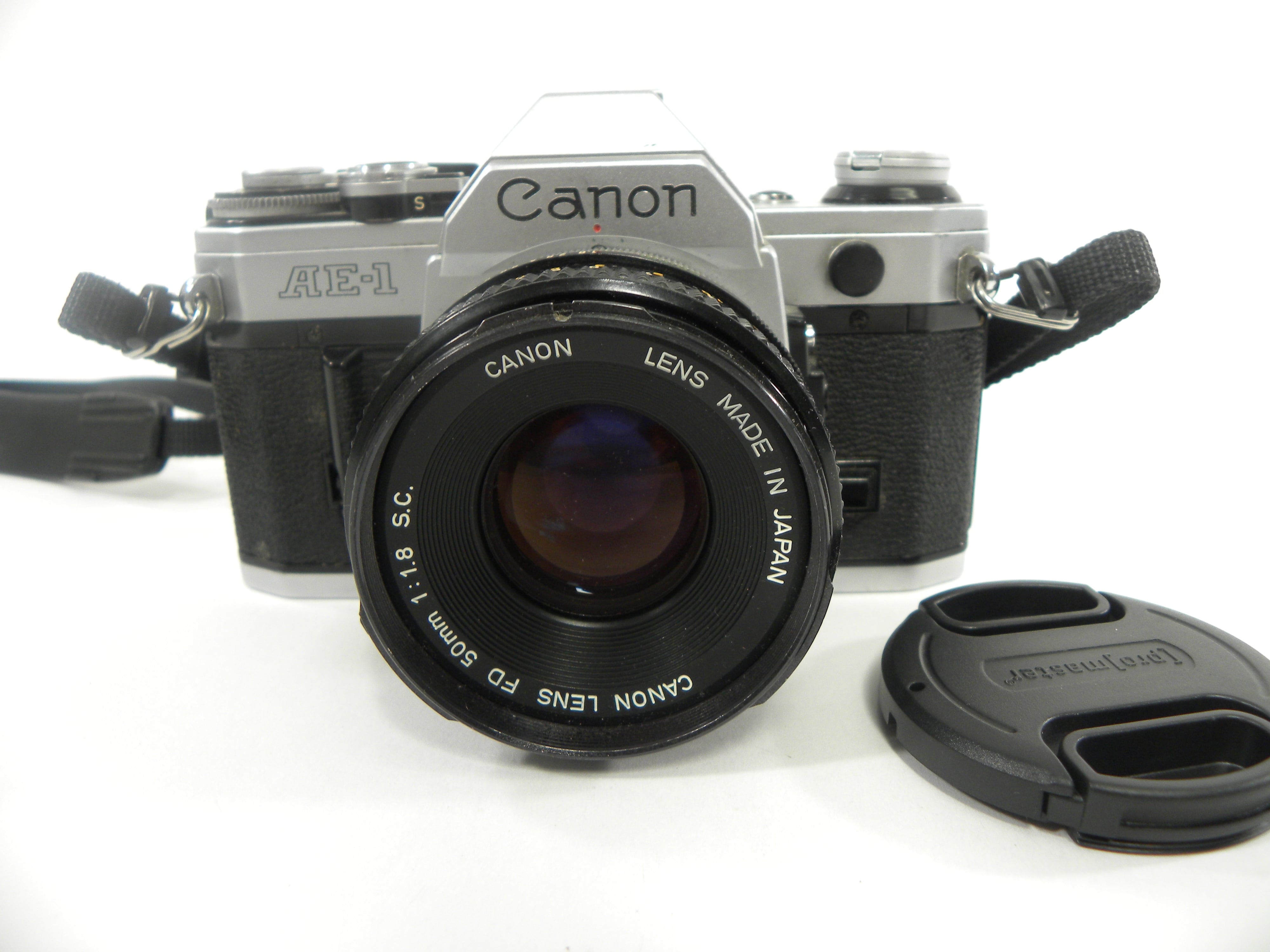 Canon AE-1 35mm SLR with a 50mm f/1.8 S.C. FD Lens