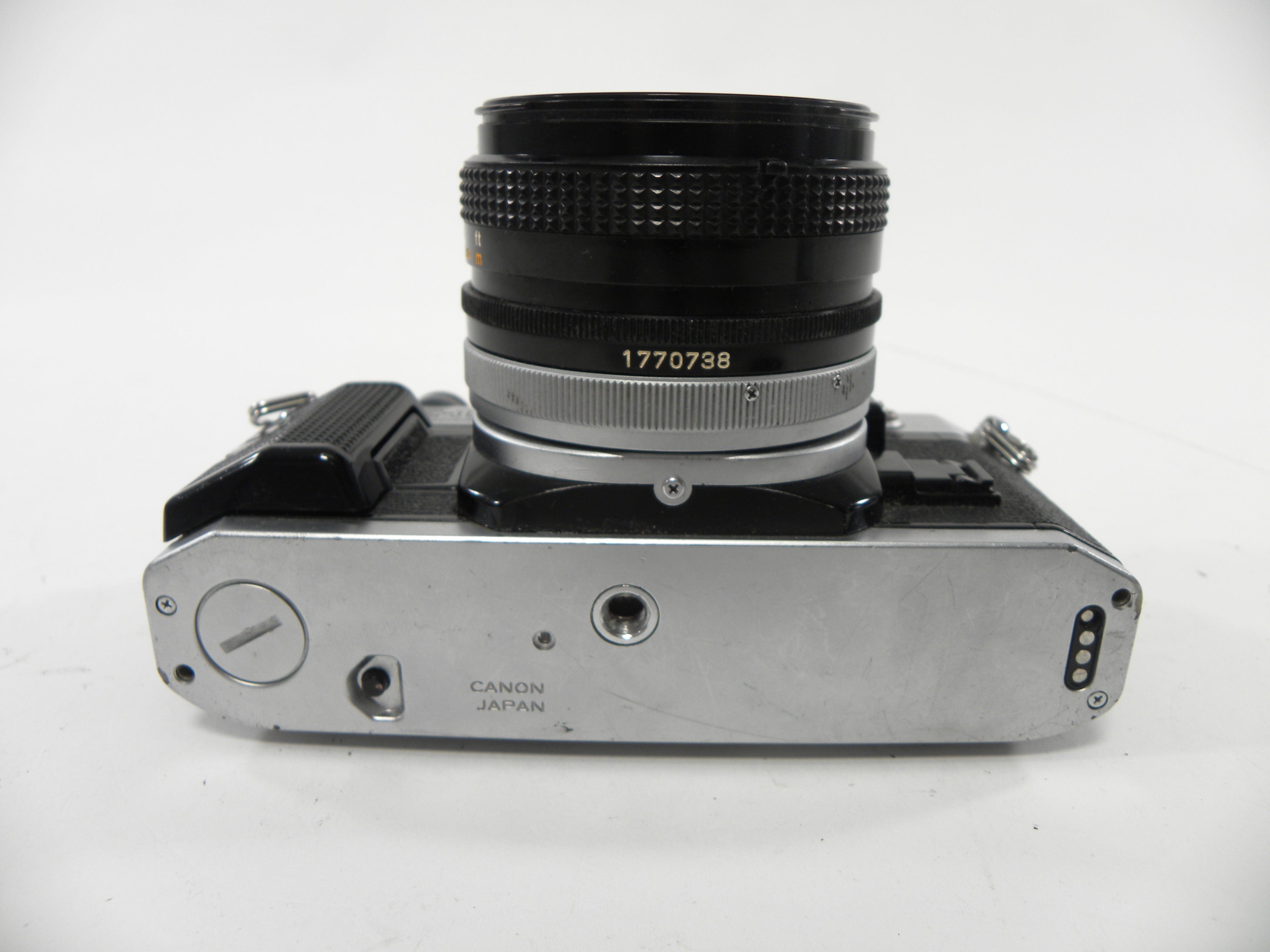 Canon AE-1 Program 35mm SLR Camera with a 50mm f/1.8 S.C. FD Lens