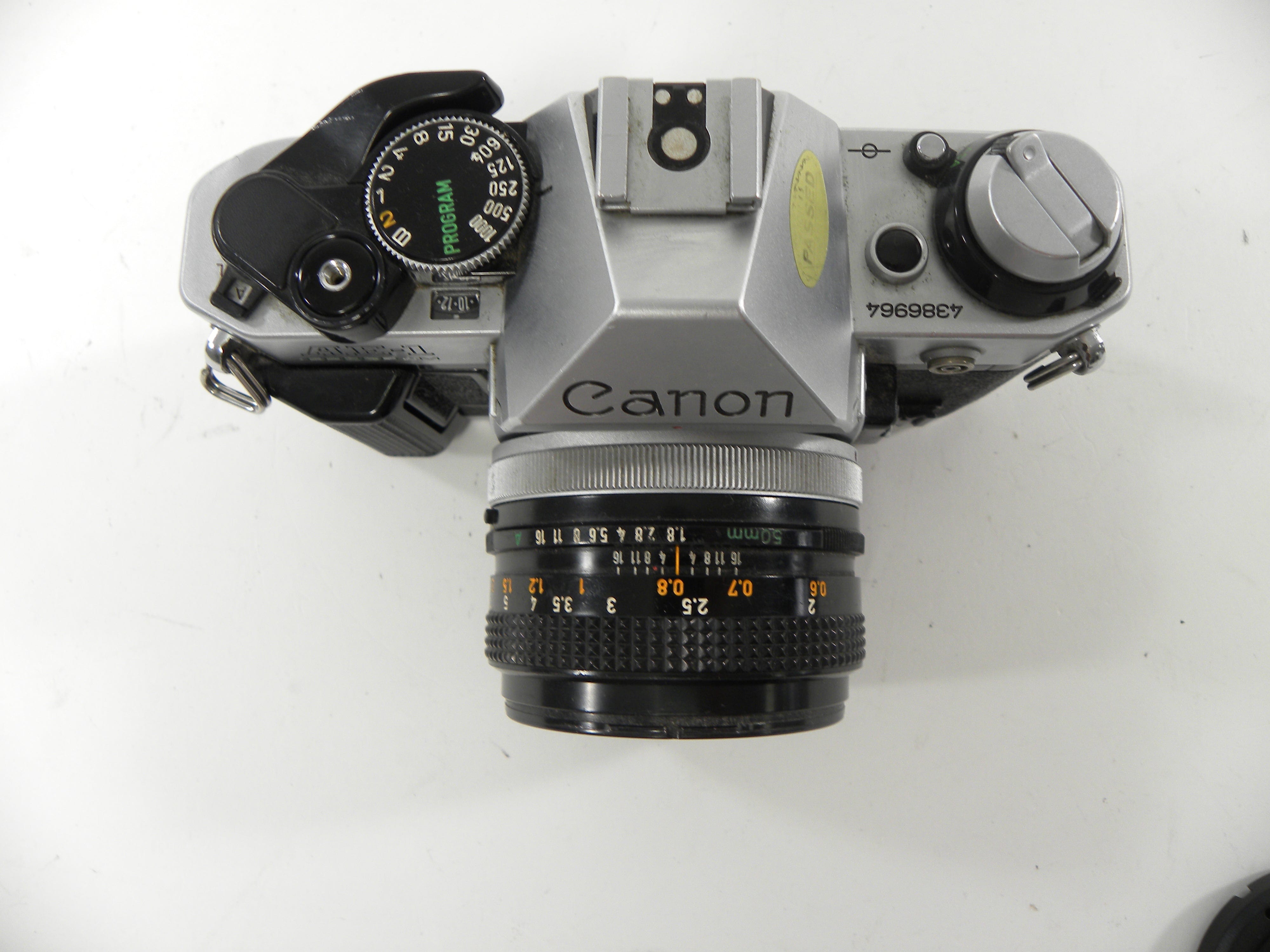 Canon AE-1 Program 35mm SLR Camera with a 50mm f/1.8 S.C. FD Lens