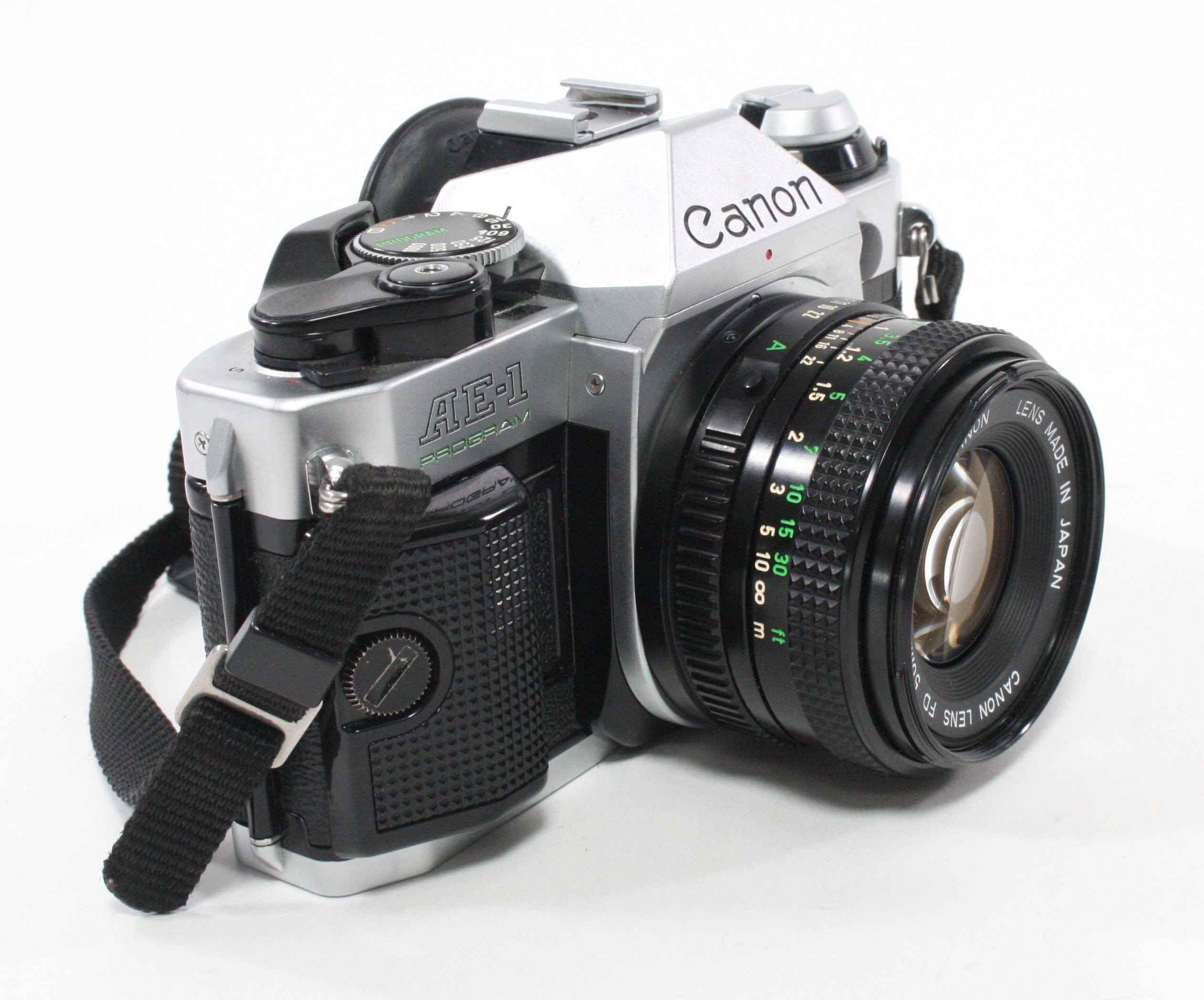Canon AE-1 Program SLR Camera with 50mm f/1.8 Lens