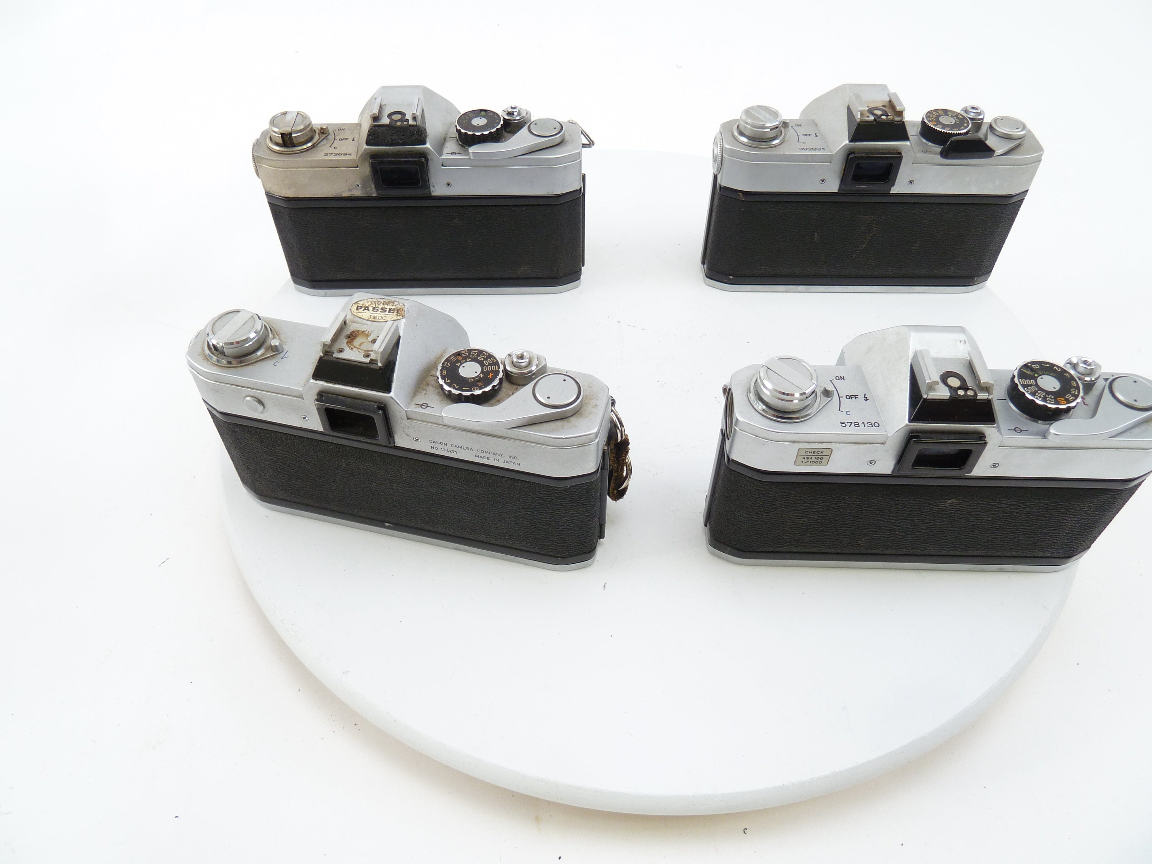 Canon Chrome  FTB and FT Camera Bodies being sold AS IS for PARTS ONLY
