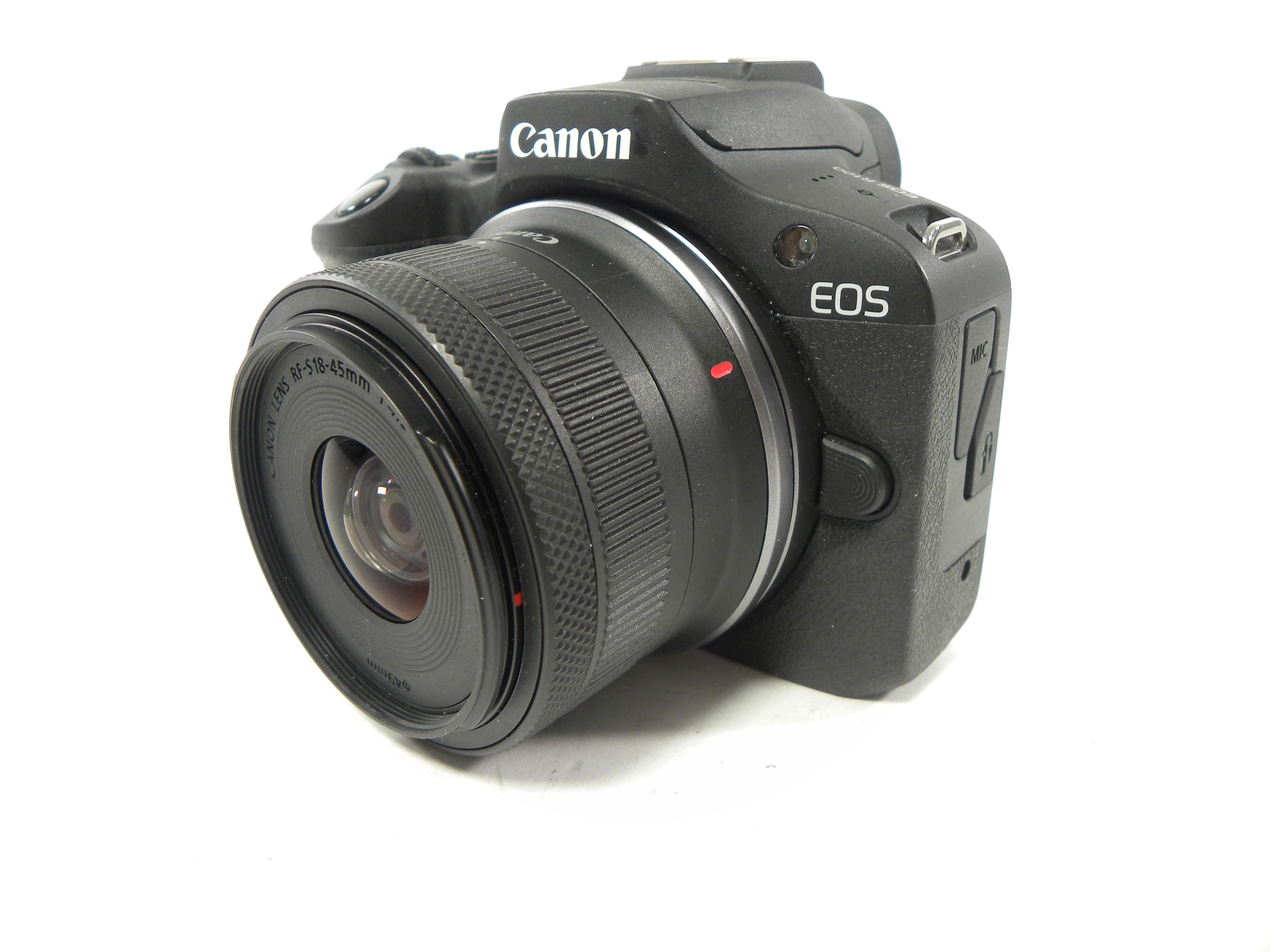 Canon EOS R100 24.1mp Digital Mirrorless w/RF-S 18-45 shutter ct.