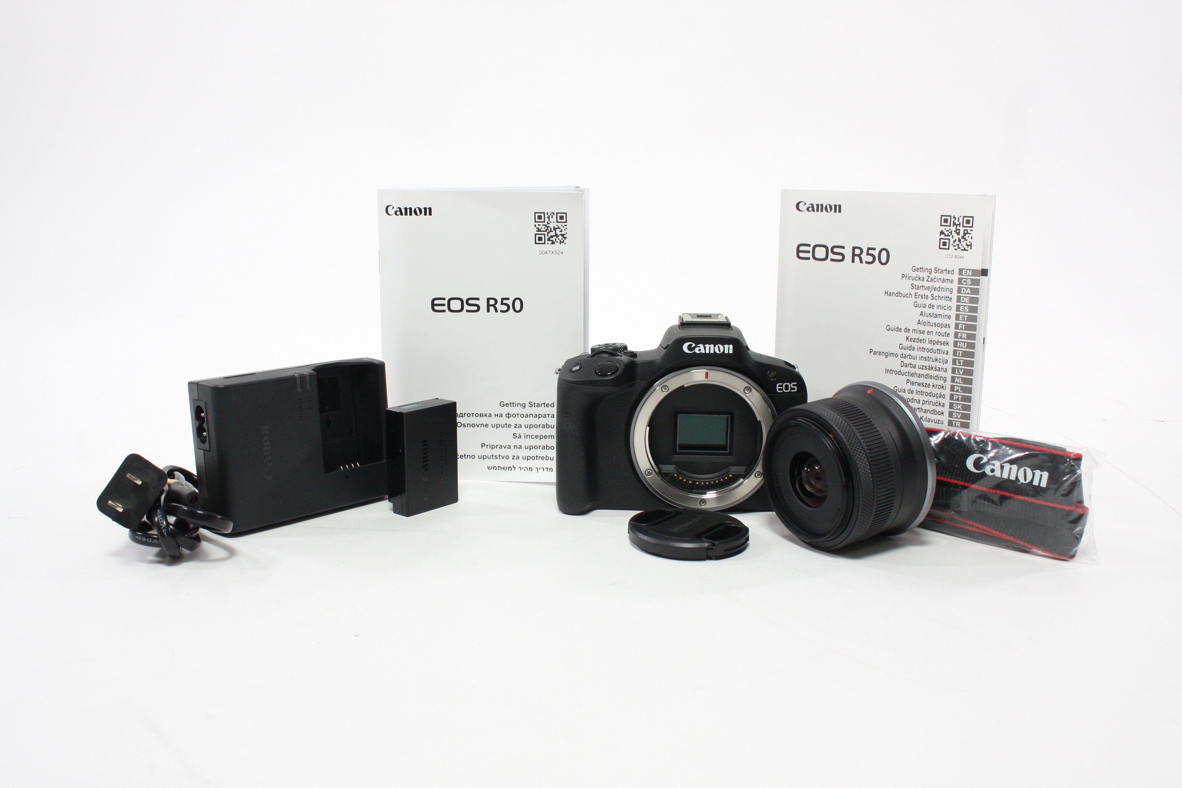 Canon EOS R50 Mirrorless Camera with 18-45mm f/4.5-5.3 IS STM SC 1,000 or less