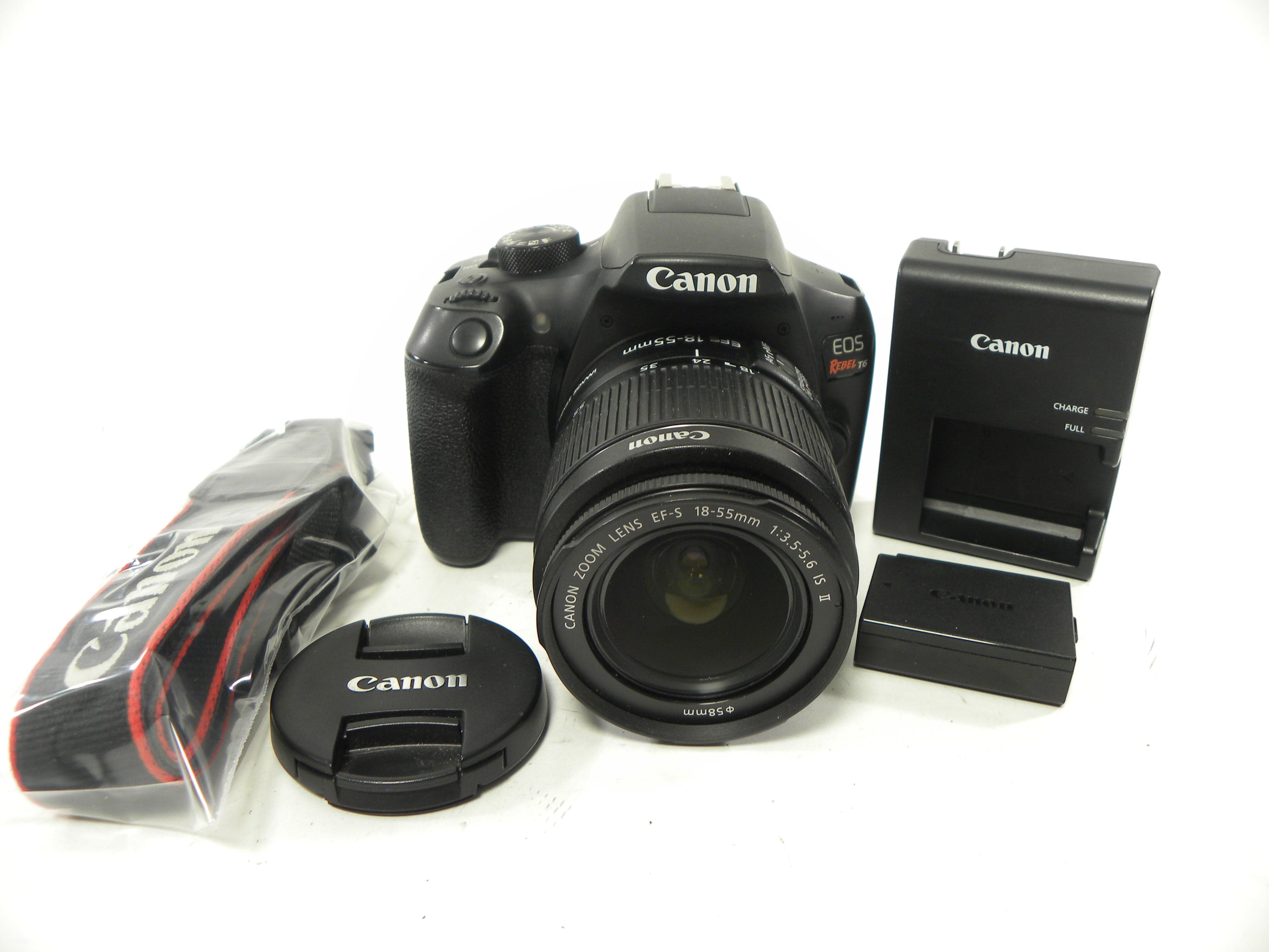 Canon EOS Rebel T6 18mp Digital SLR w/EF-S 18-55 IS II Shutter Ct. 6,097