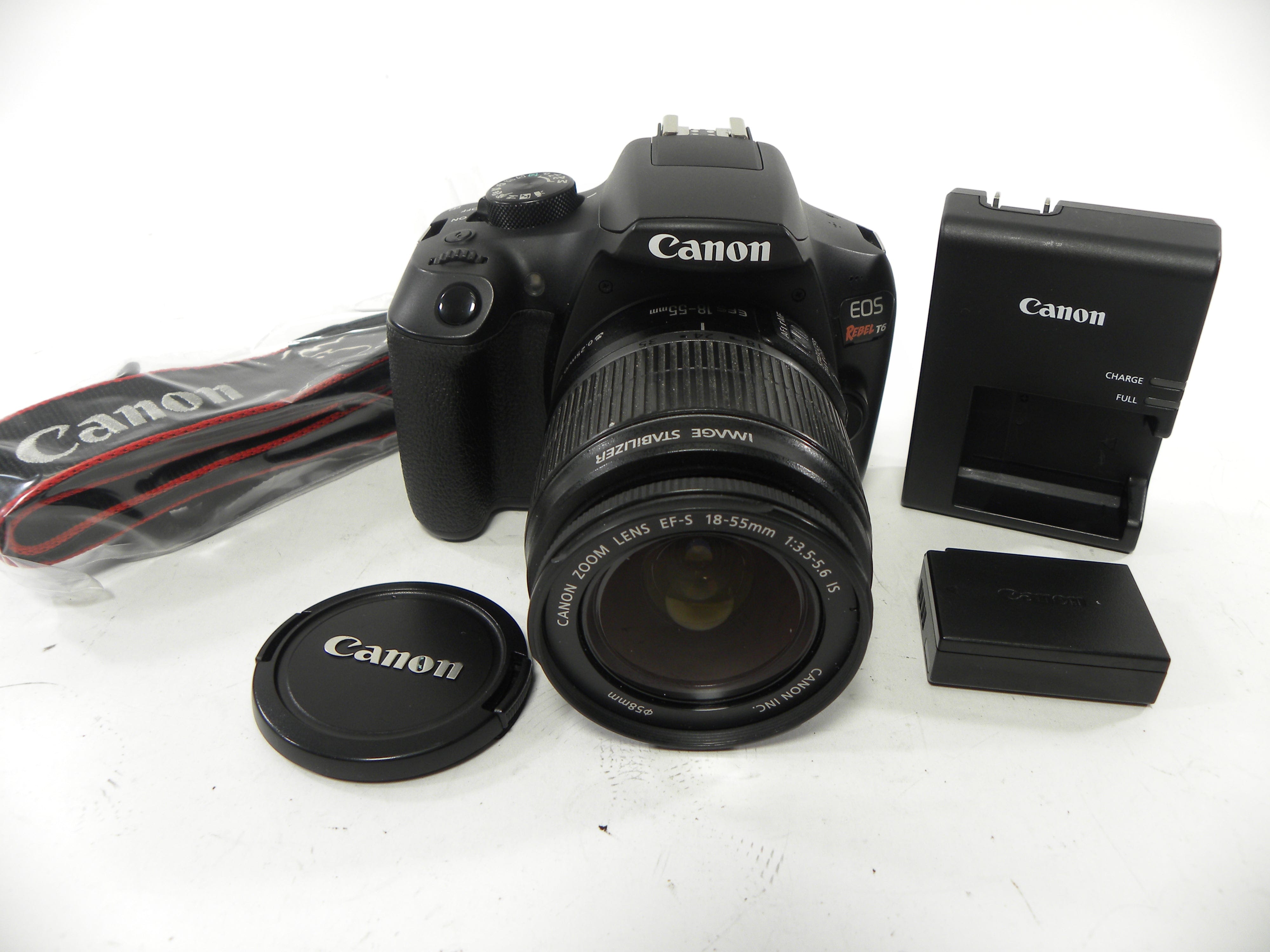 Canon EOS Rebel T6 18mp Digital SLR w/EF-S 18-55 IS Shutter Ct. 9,825