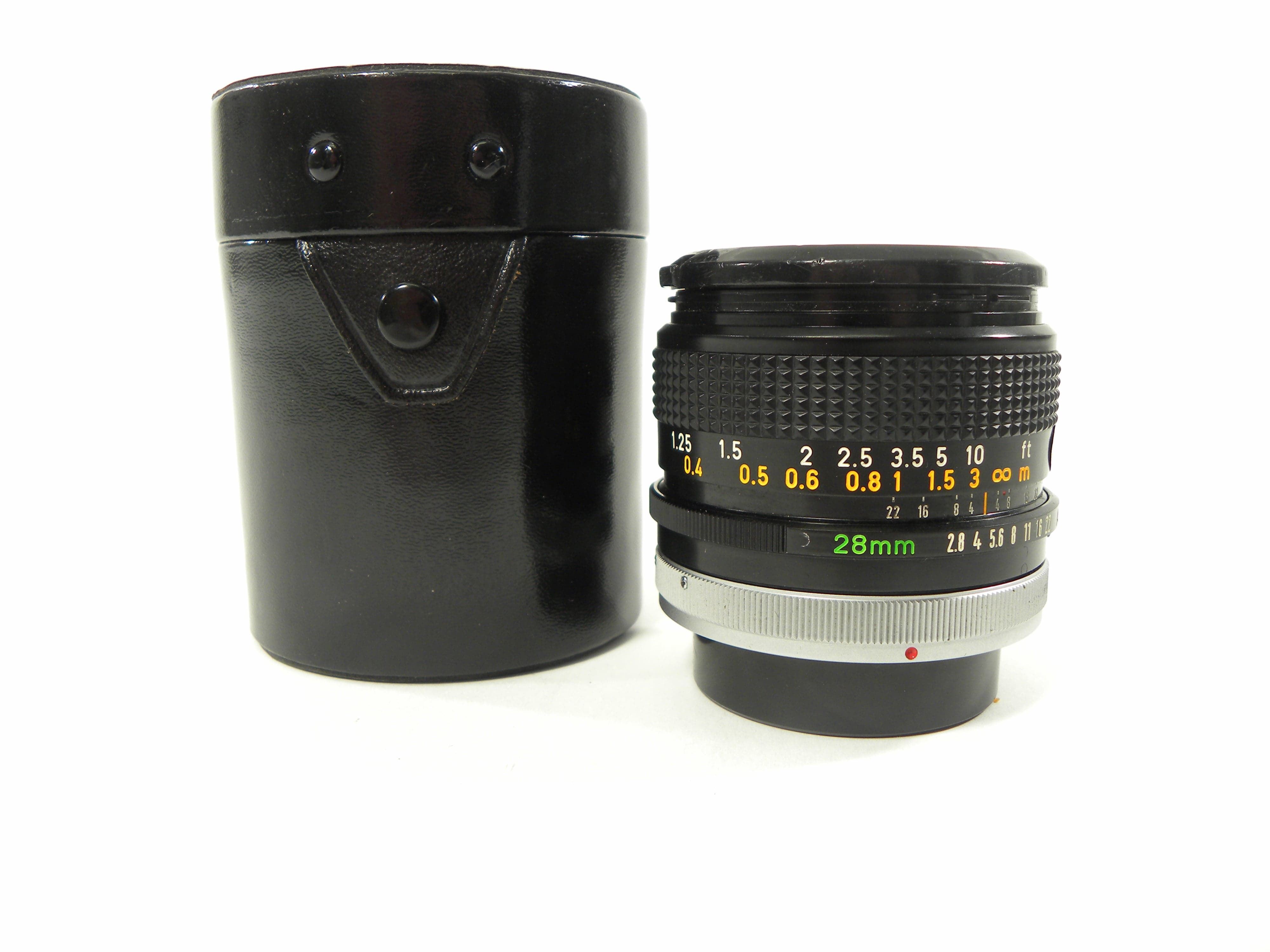 Canon FD 28mm f2.8 S.C. lens